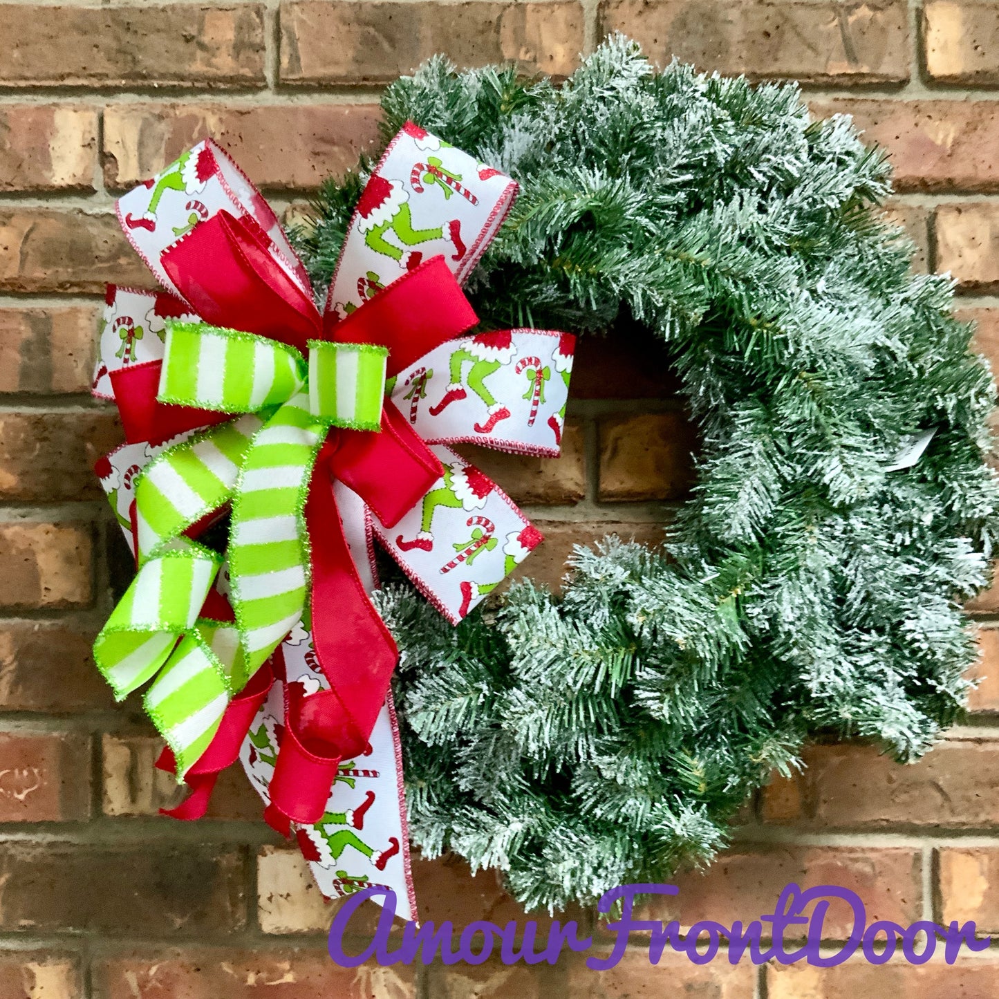 Grinch Bow, Christmas Bow, Custom Order