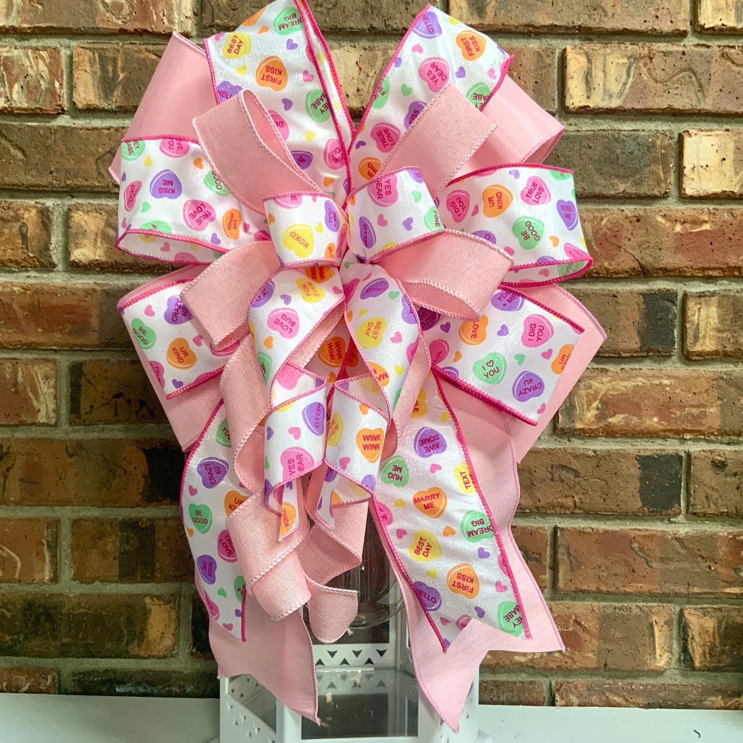 Valentine Bow, Valentine Lantern Bow, Valentine Mailbox Bow, Valentine Bow For Wreaths, Valentine Sconce Bow, 2024