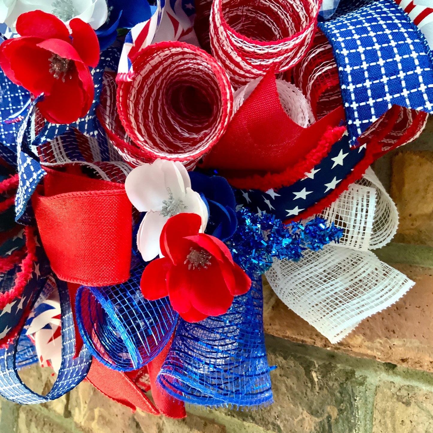 Patriotic Wreath For Front Door, Fourth Of July Wreath, American Wreath, Patriotic Decor, Memorial Day Wreath
