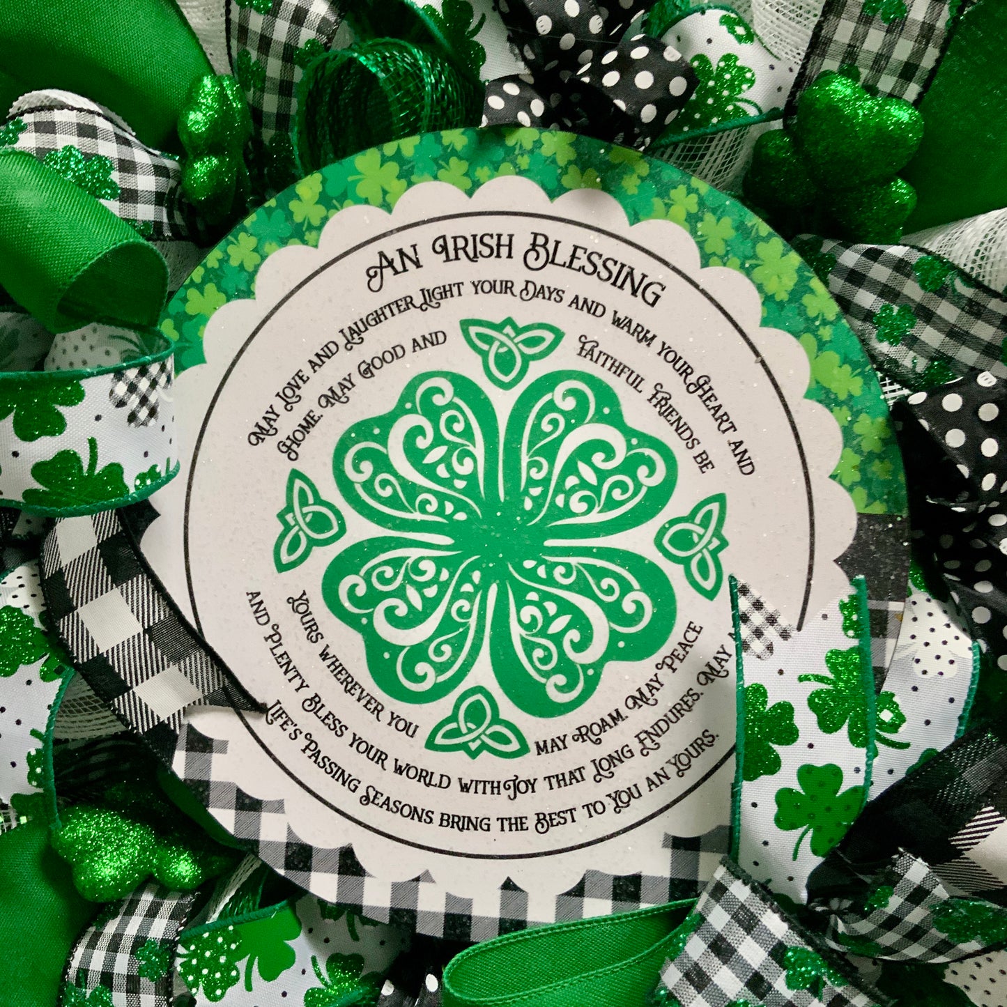 Irish Blessing Wreath, Irish Wreath, Shamrock Wreath, St Patrick Day Wreath, Irish Blessing Decor, St Patrick Day Decor