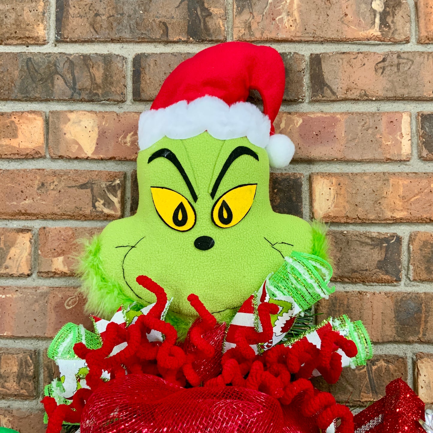 Grinch Swag, Large Grinch Door Hanger, Christmas Grinch Wreath, Custom Order