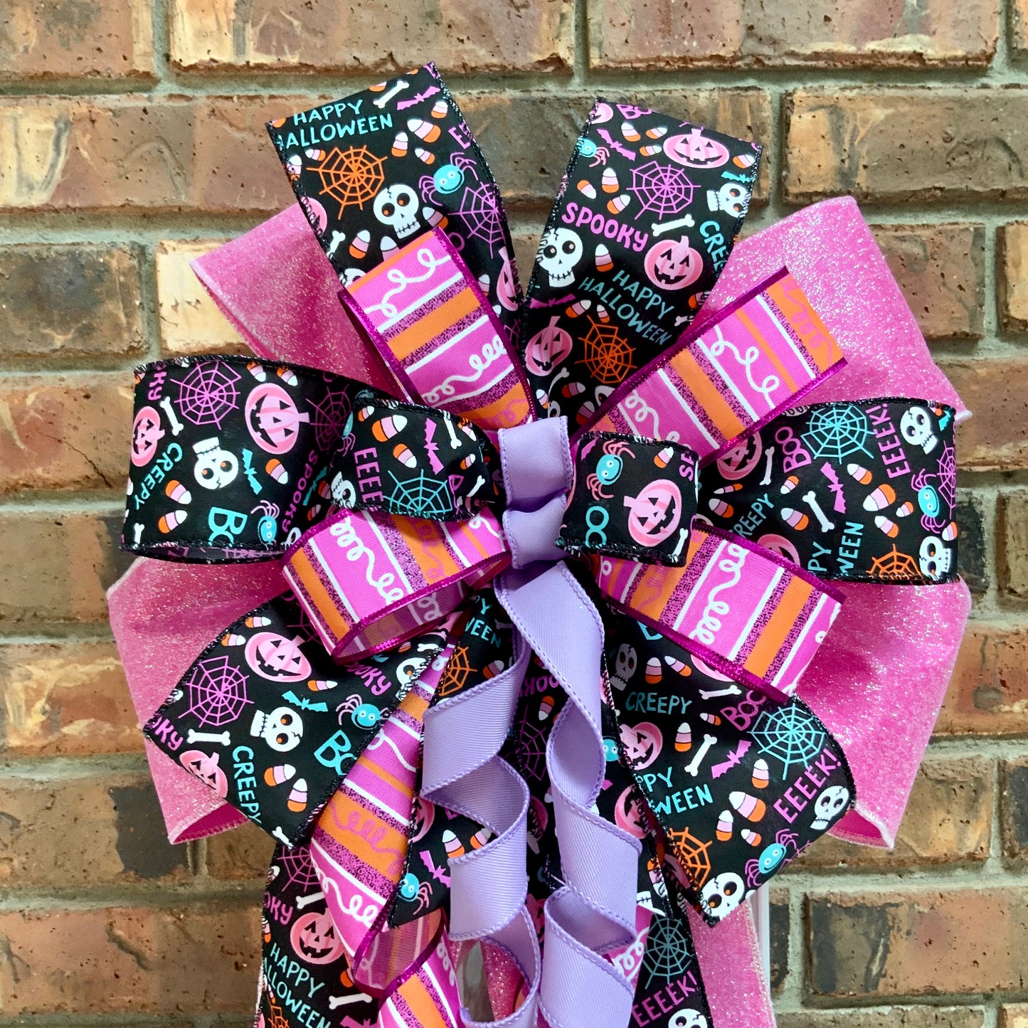 Halloween Bow For Lanterns, Halloween Mailbox Decor, Halloween Sconce Bow, Halloween Bow For Wreaths, 2025