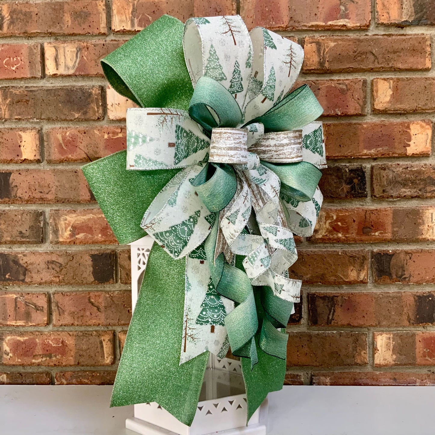 Christmas Bow for Lanterns, Christmas Tree Decor, Christmas Mailbox Decor, Christmas Sconce Bow, Christmas Bow For Wreaths, 2025