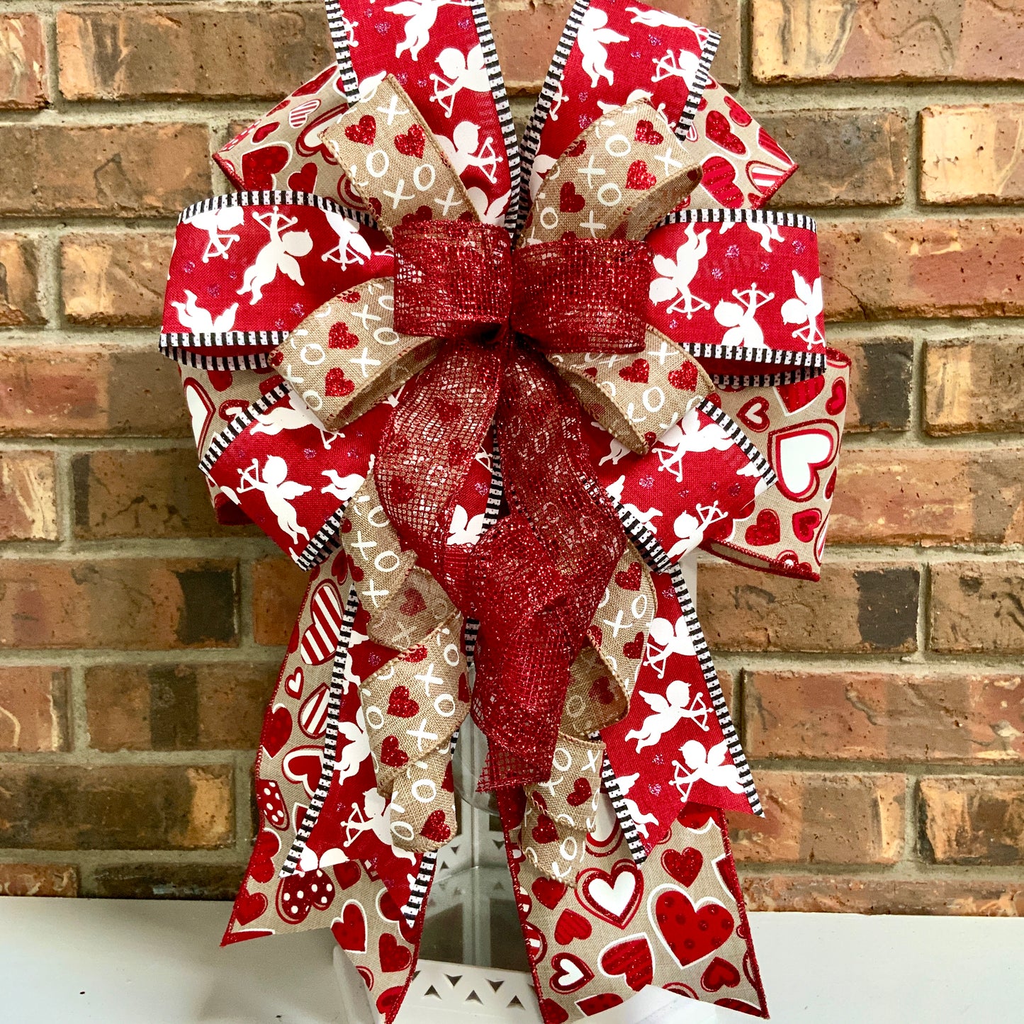 Valentine Bow, Valentine Lantern Bow, Valentine Mailbox Bow, Valentine Bow For Wreaths, Valentine Sconce Bow, 2024