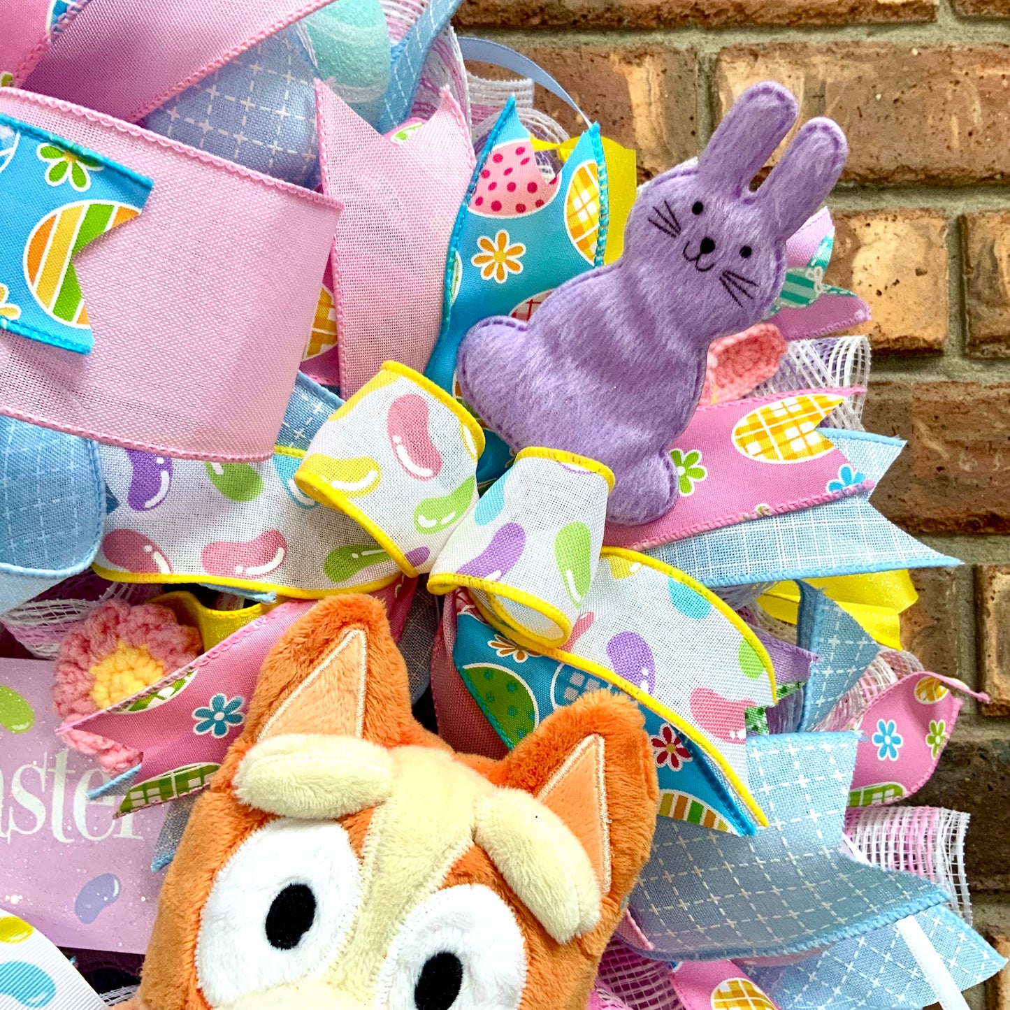 Bluey Easter Wreath, Bluey and Bingo Easter Decor, Bluey and Bingo Door Hanger, Bluey Easter Decor, Bluey Wreath for Front Door, Bluey and Bingo Easter Decor, 2024