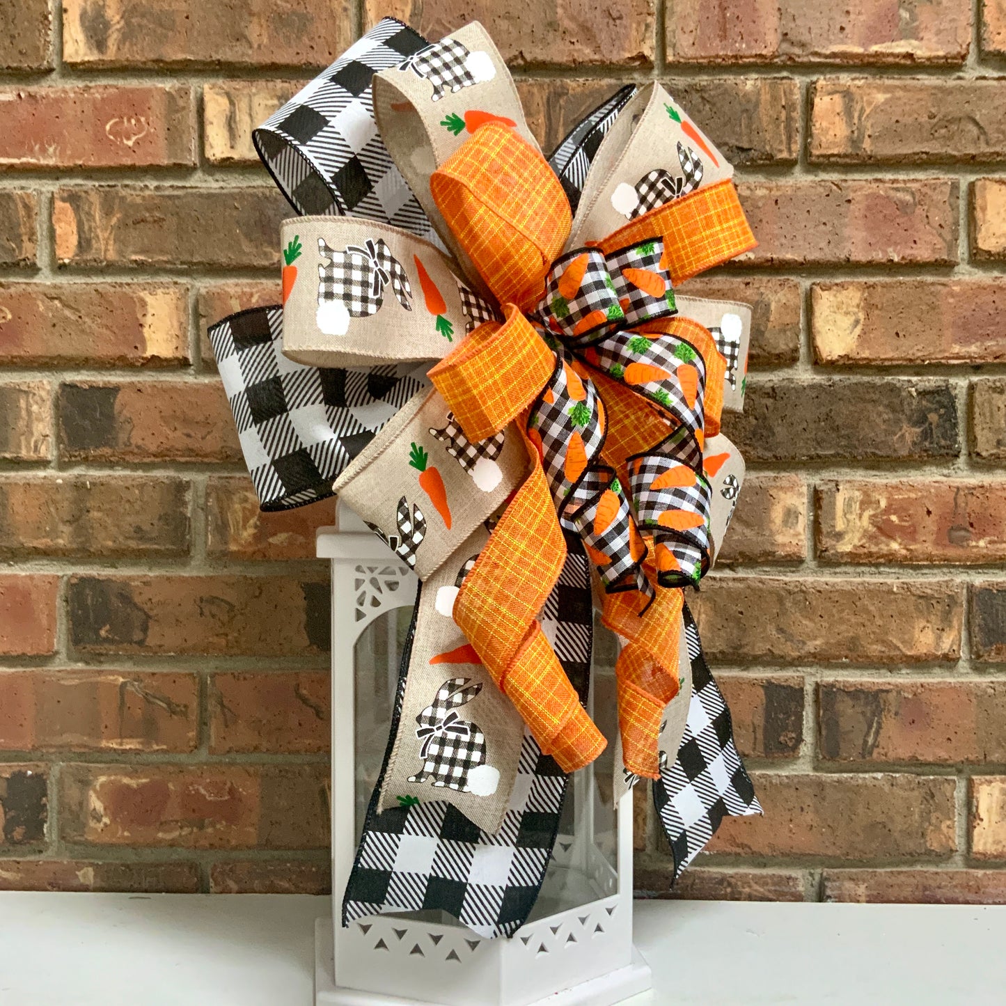 Easter Bow, Easter Rabbit Bow, Easter Bunny Bow, Easter Lantern Bow, Easter Mailbox Bow, Easter Bow For Wreath, 2024