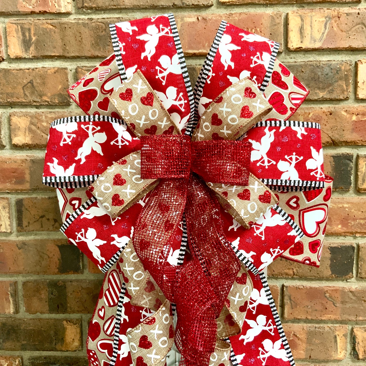 Valentine Bow, Valentine Lantern Bow, Valentine Mailbox Bow, Valentine Bow For Wreaths, Valentine Sconce Bow, 2024