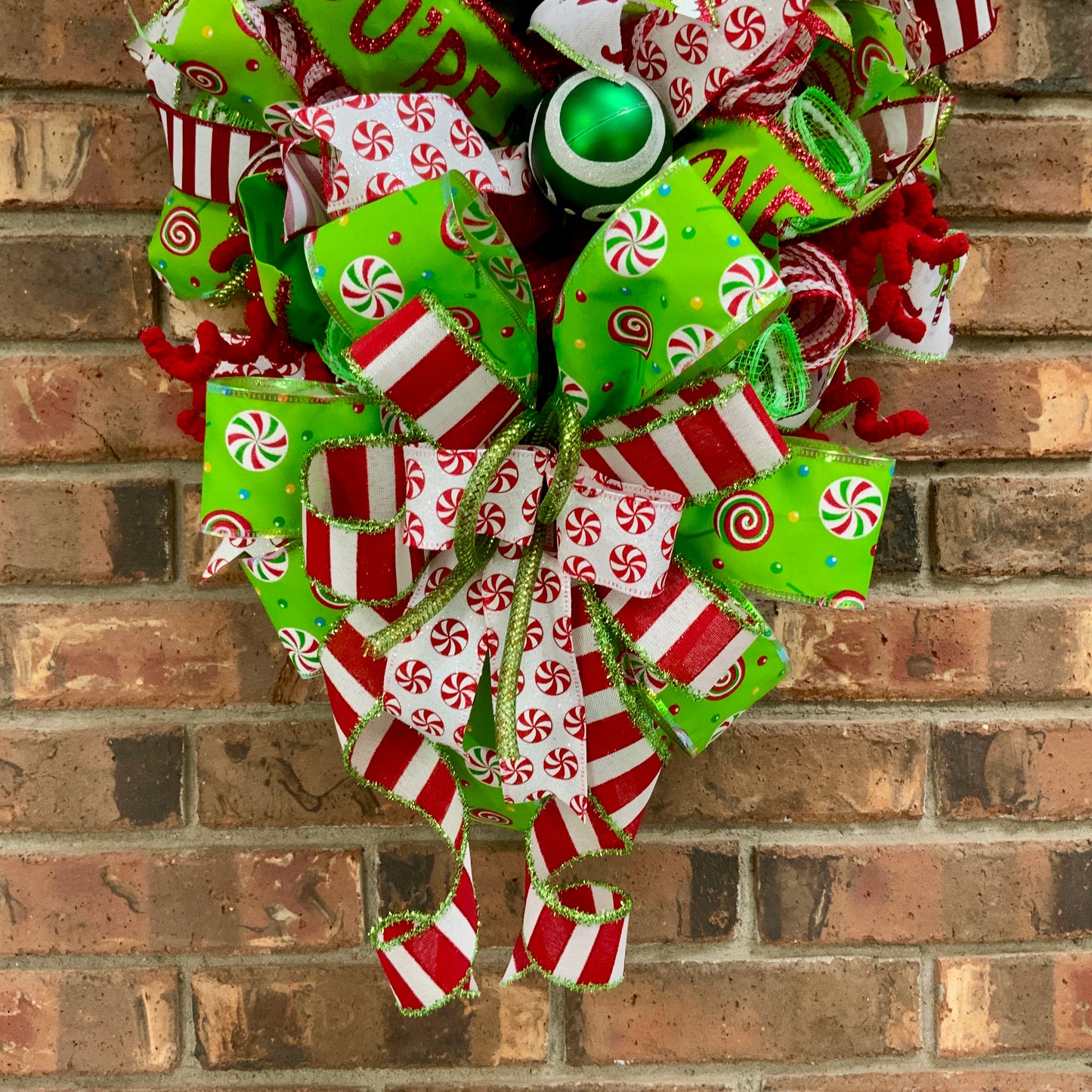Grinch Swag, Large Grinch Door Hanger, Christmas Grinch Wreath, Custom Order