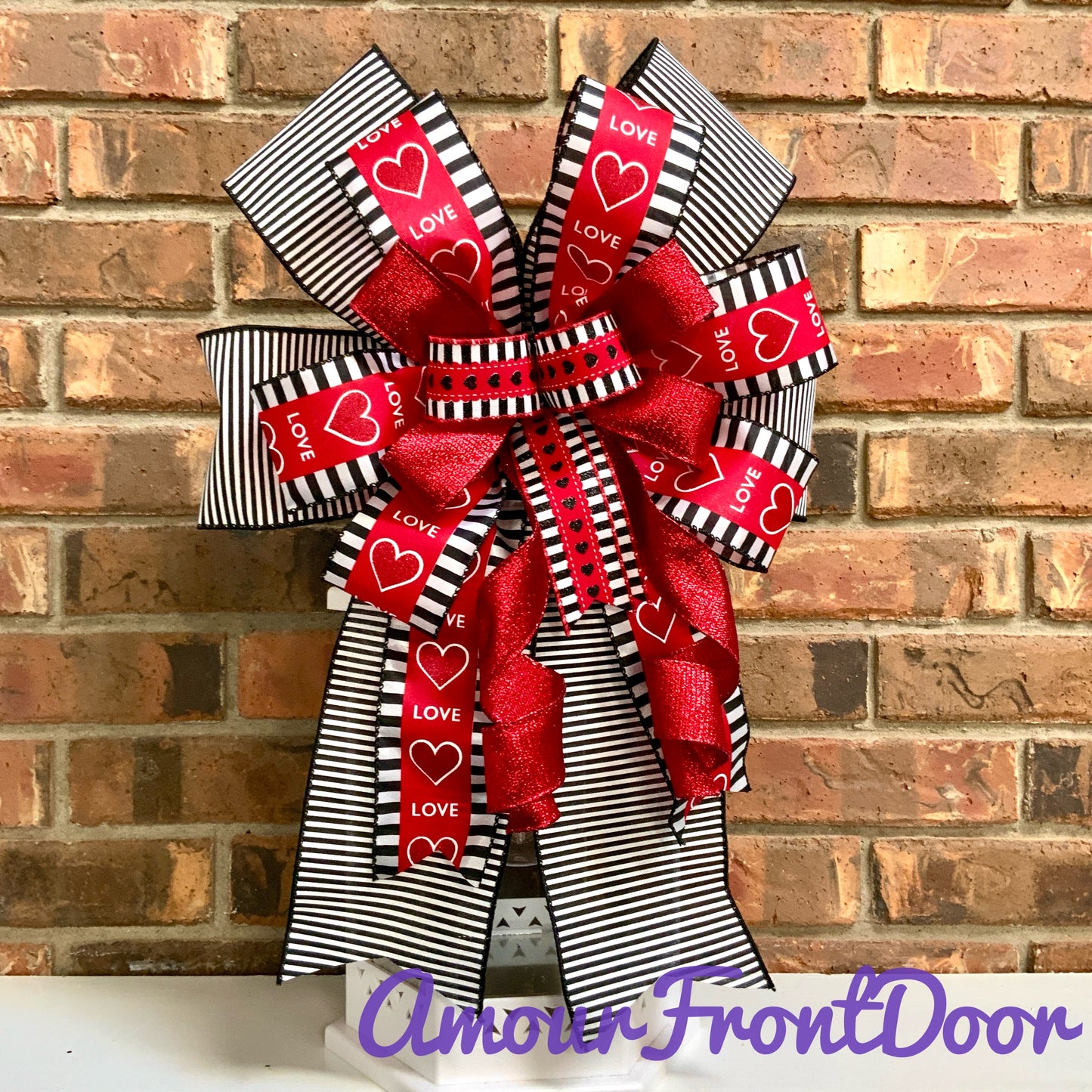 Valentine Bow, Valentine Lantern Bow, Valentine Mailbox Bow, Valentine Bow For Wreaths, Valentine Sconce Bow, 2024