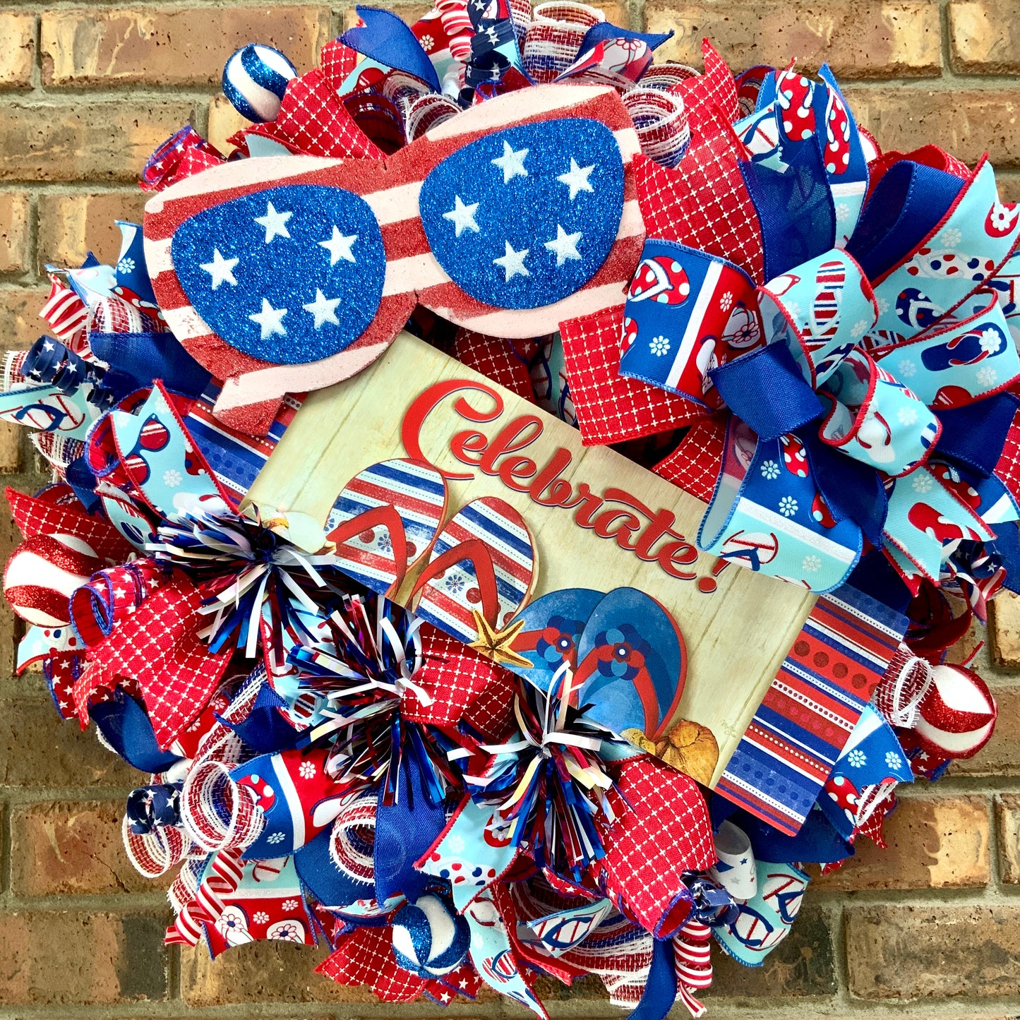 Patriotic Wreath For Front Door, Fourth Of July Wreath, American Wreath, Patriotic Decor, Memorial Day Wreath