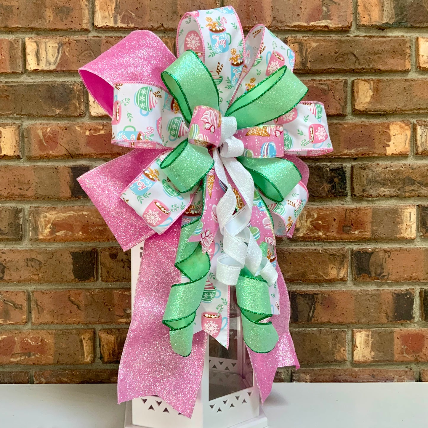 Christmas Bow for Lanterns, Gingerbread Bow, Christmas Mailbox Decor, Gingerbread Decor, Christmas Sconce Bow, Christmas Bow For Wreaths, 2025