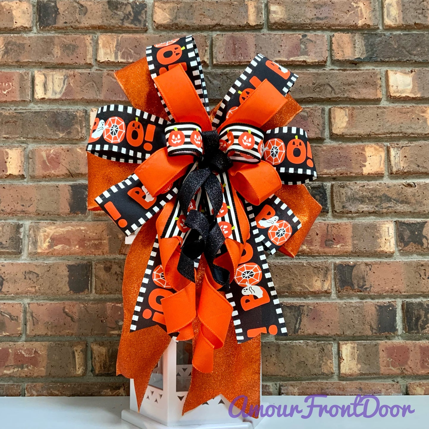 Halloween Bow For Lanterns, Halloween Mailbox Decor, Halloween Sconce Bow, Halloween Bow For Wreaths, 2025