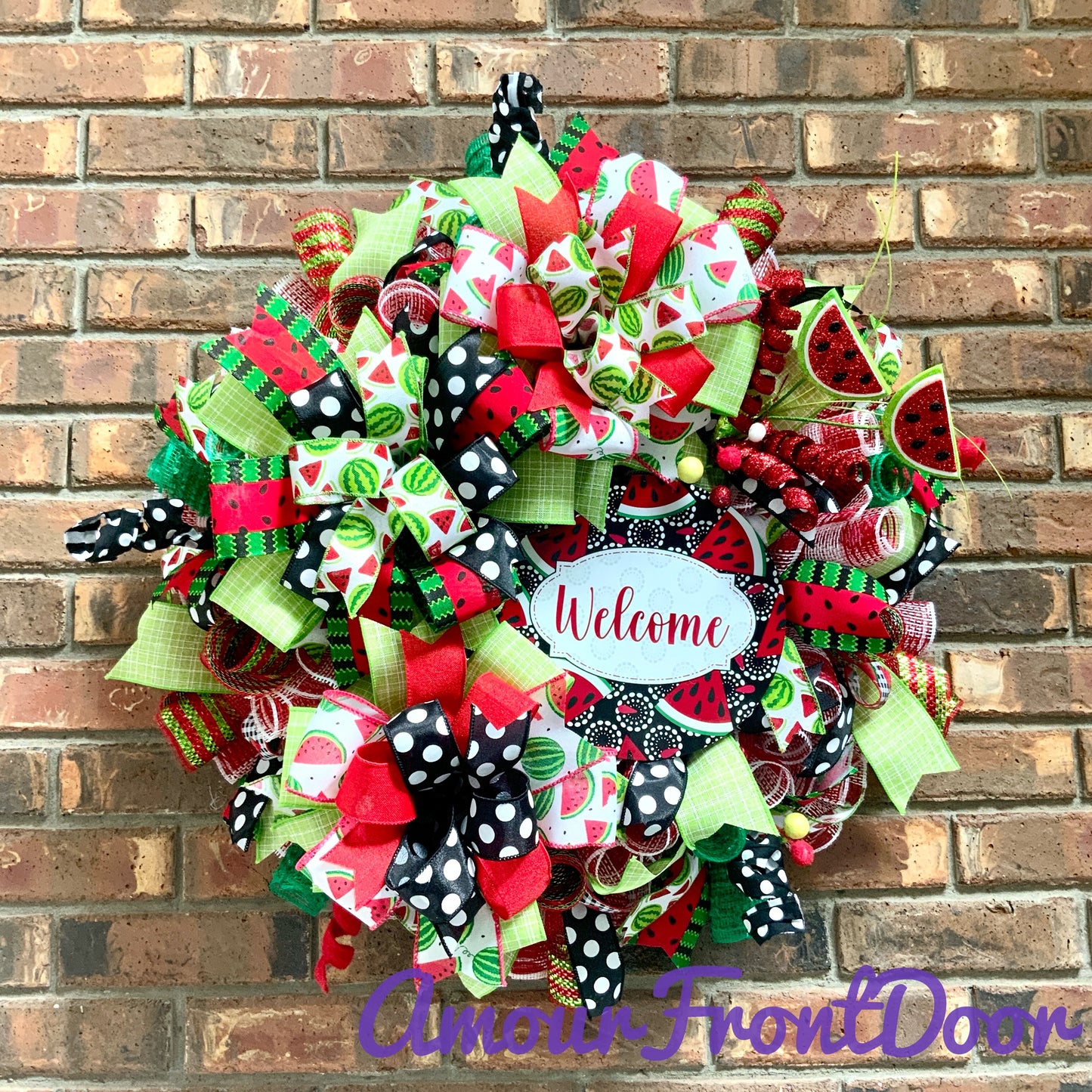 Summer Watermelon Wreath, Watermelon Decor, Spring Watermelon Wreath, Large Summer Wreath, Bright Summer Decor