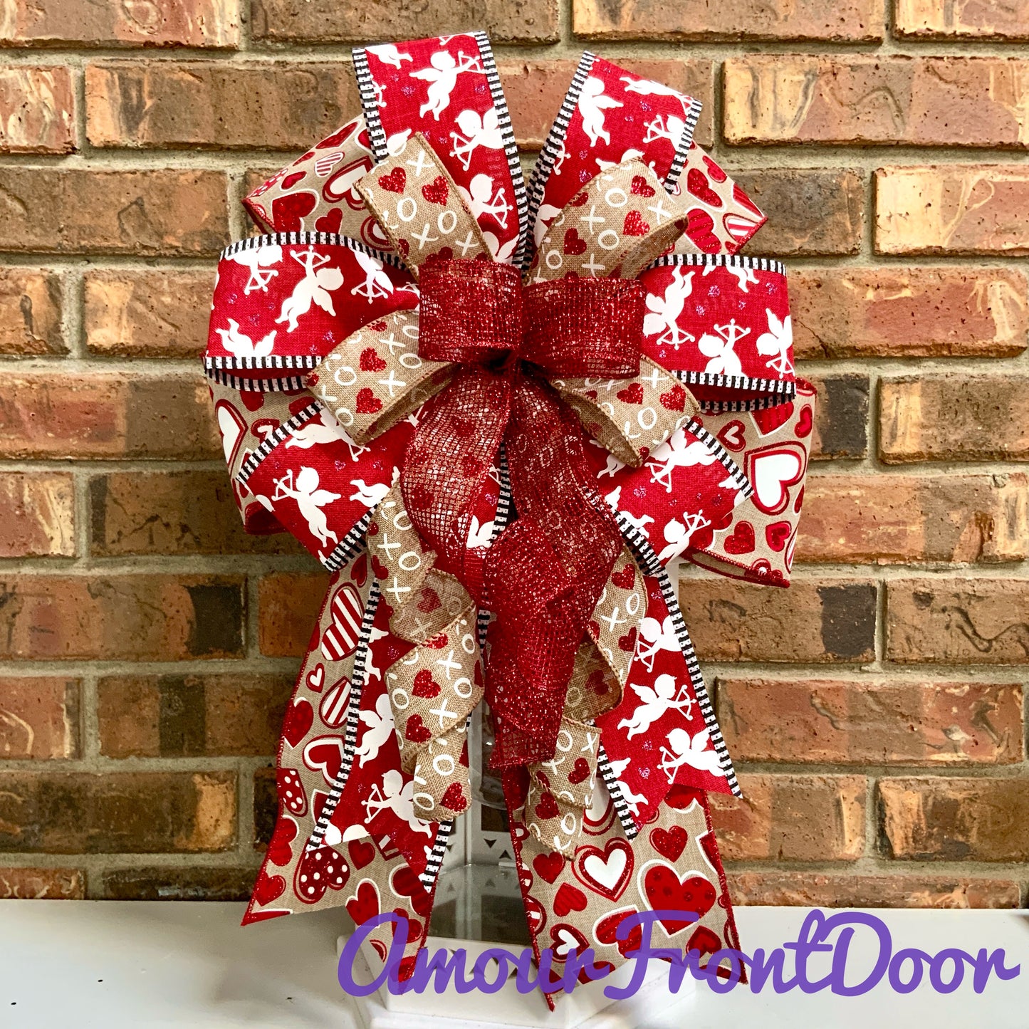 Valentine Bow, Valentine Lantern Bow, Valentine Mailbox Bow, Valentine Bow For Wreaths, Valentine Sconce Bow, 2024