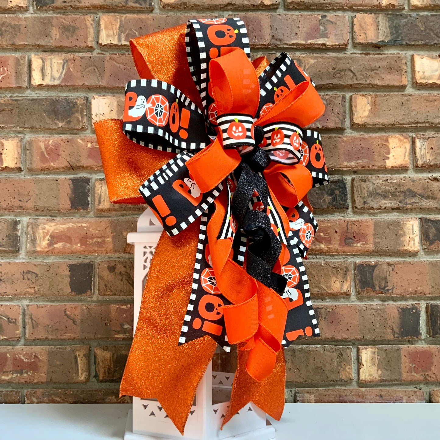 Halloween Bow For Lanterns, Halloween Mailbox Decor, Halloween Sconce Bow, Halloween Bow For Wreaths, 2025