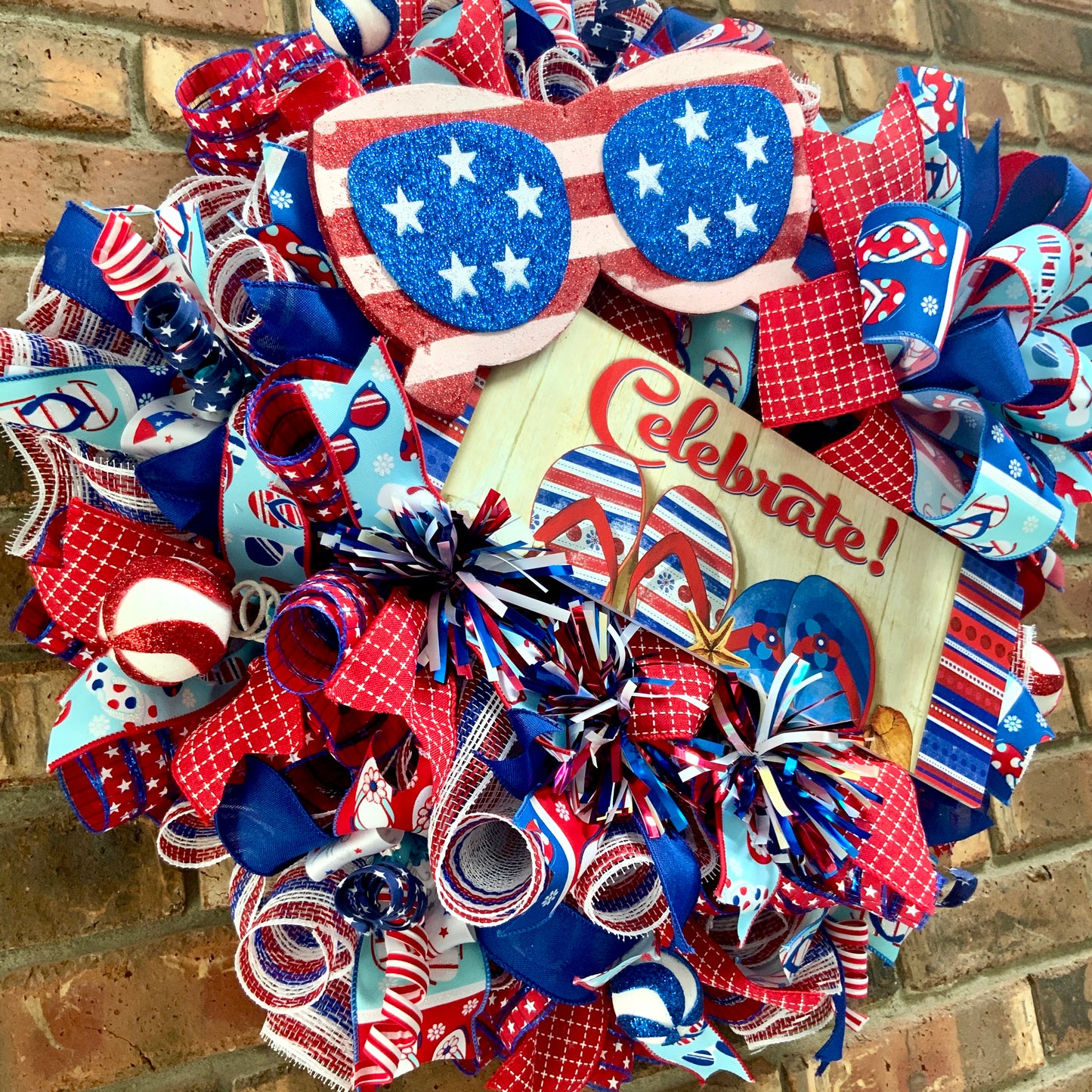 Patriotic Wreath For Front Door, Fourth Of July Wreath, American Wreath, Patriotic Decor, Memorial Day Wreath