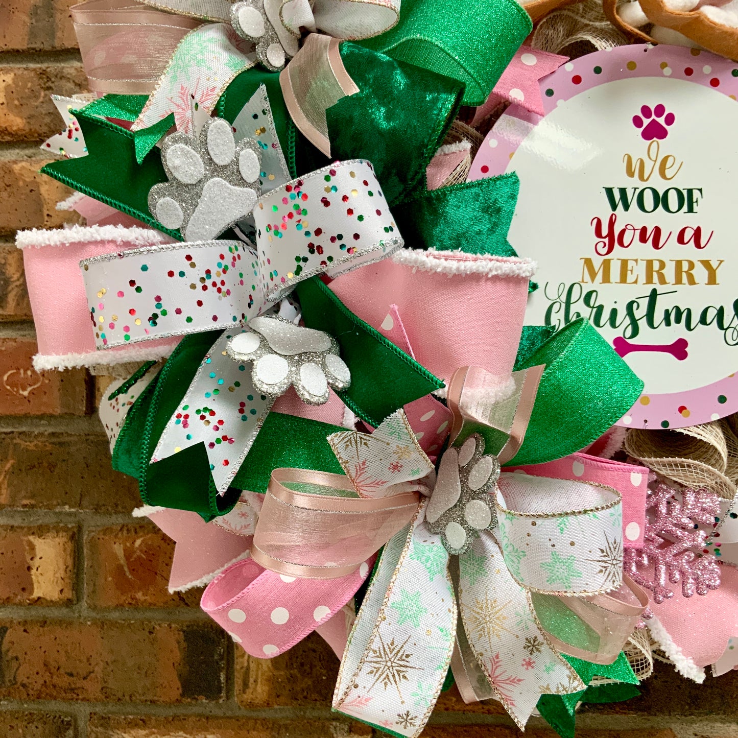 We Woof You A Merry Christmas, Christmas Dog Wreath, Holiday Dog Wreath, Christmas Pet Wreath, Santa Paws Wreath, Dog Wreath