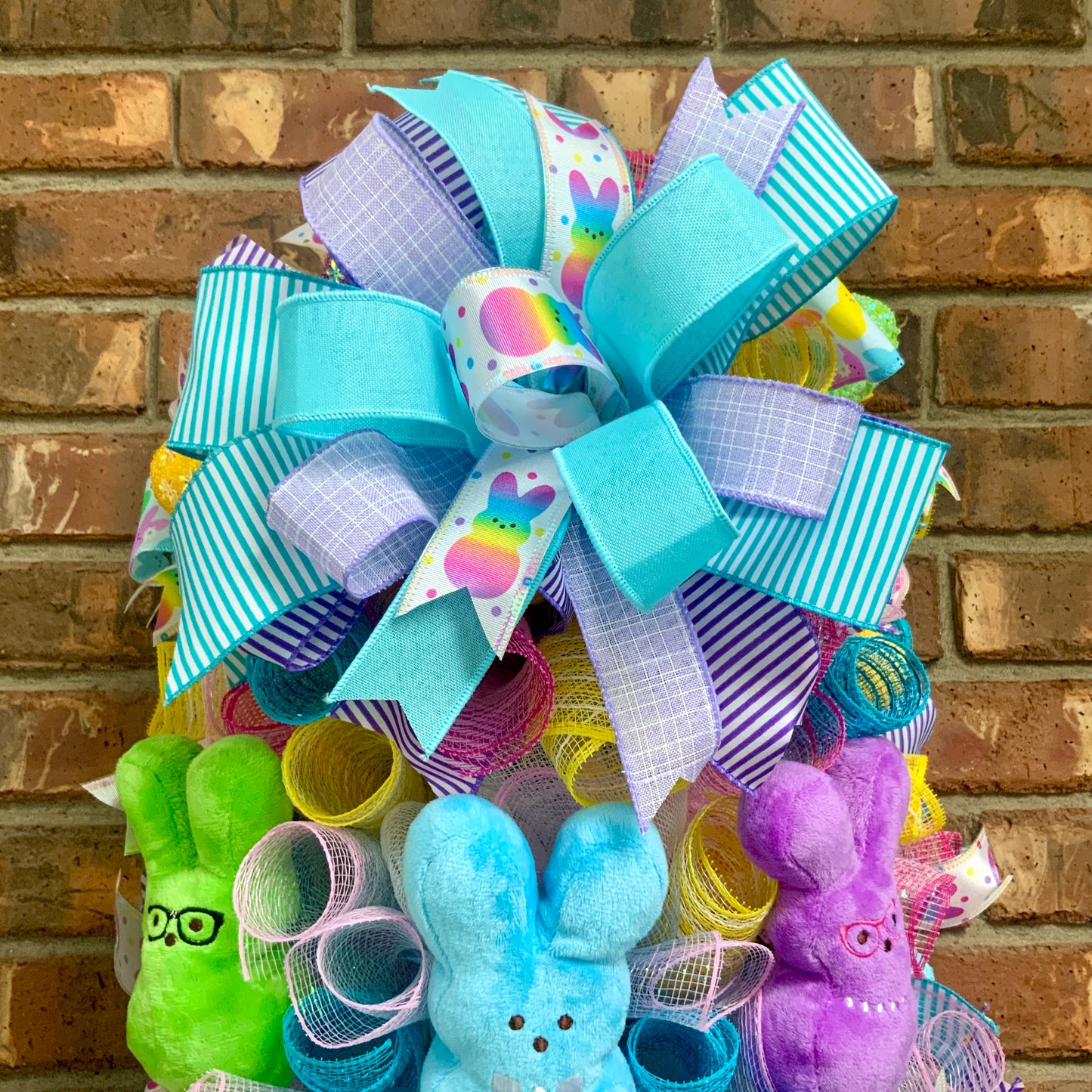 Easter Peeps Wreath, Easter Peeps Door Hanger, Easter Swag, Large Easter Wreath, Easter Bunny Swag, Easter Rabbit Wreath For Front Door