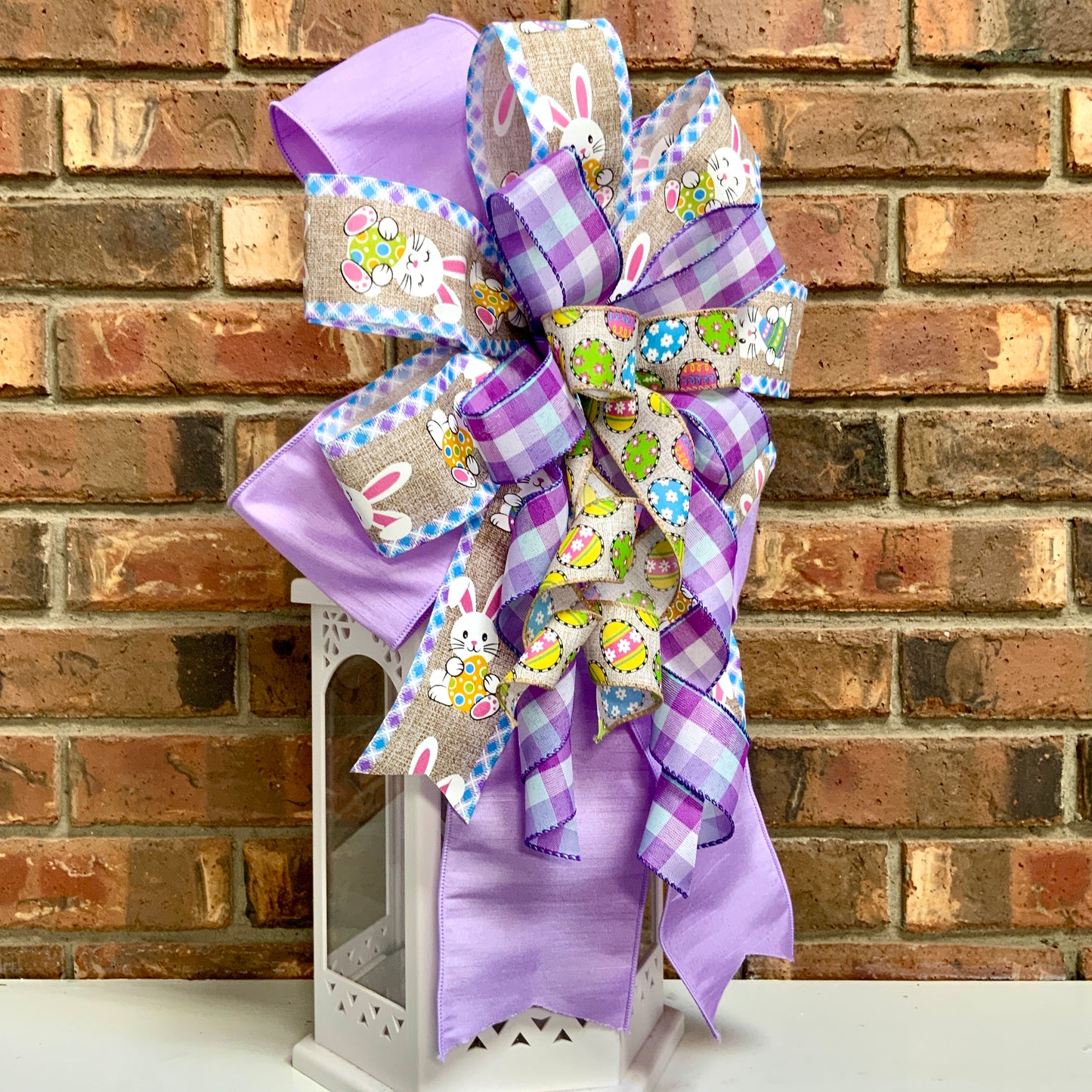 Easter Bow, Easter Rabbit Bow, Easter Bunny Bow, Easter Lantern Bow, Easter Mailbox Bow, Easter Bow For Wreath, 2024