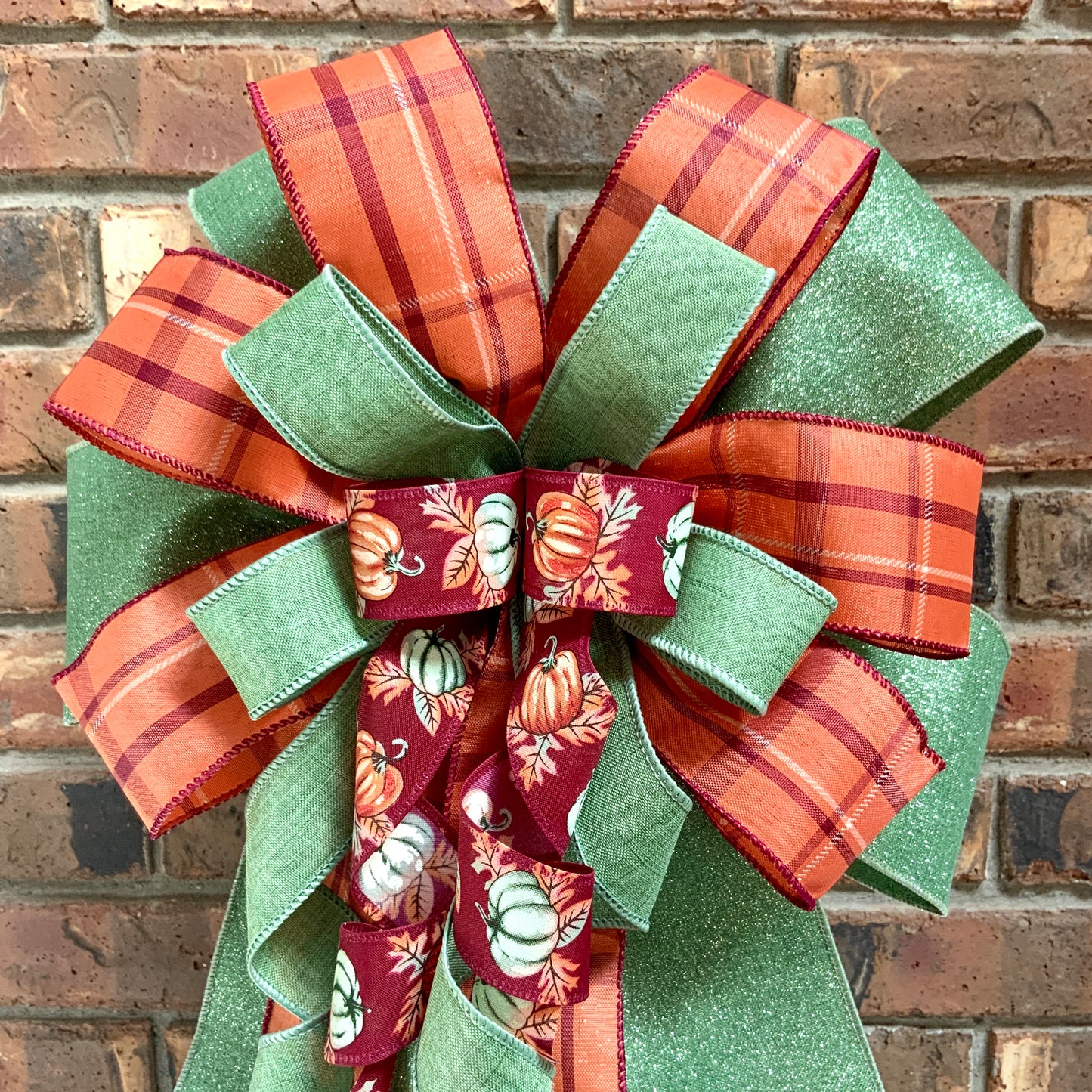 Fall Bow, Pumpkin Bow, Fall Bow For Lantern, Fall Decor, Fall Bow For Wreaths, Sconce Bow, 2024