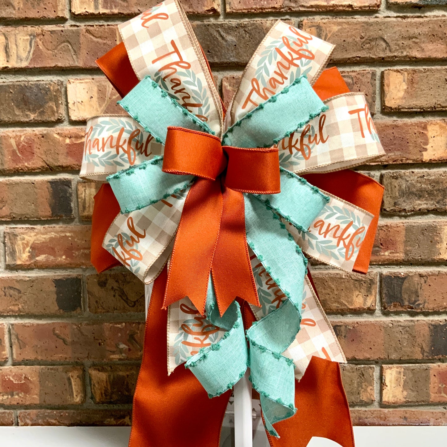 Fall Bow, Pumpkin Bow, Fall Bow For Lantern, Fall Decor, Fall Bow For Wreaths, Sconce Bow