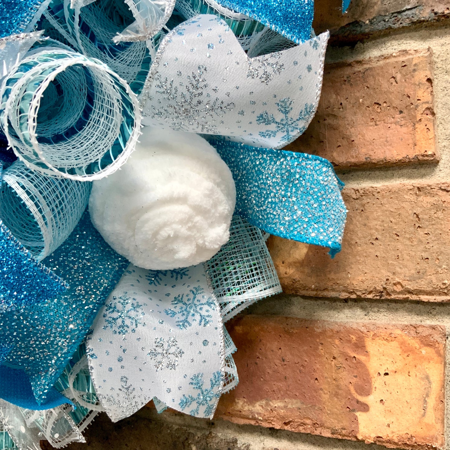 Olaf Wreath, Let It Snow Wreath, Blue Winter Wreath, Winter Snowflake Wreath, Large Winter Wreath, Winter Not Christmas Wreath, 2023