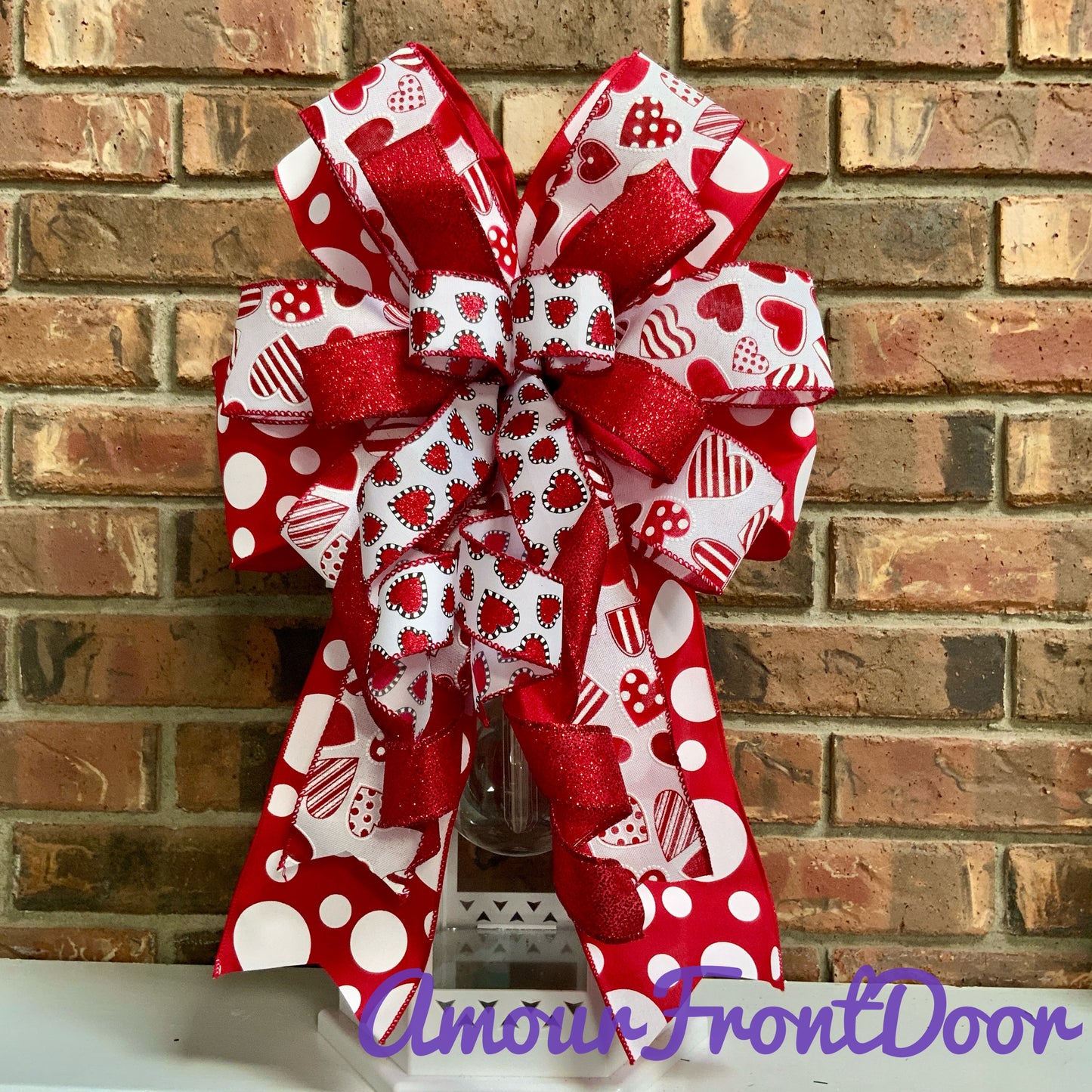 Valentine Bow, Valentine Lantern Bow, Valentine Mailbox Bow, Valentine Bow For Wreaths, Valentine Sconce Bow, 2024