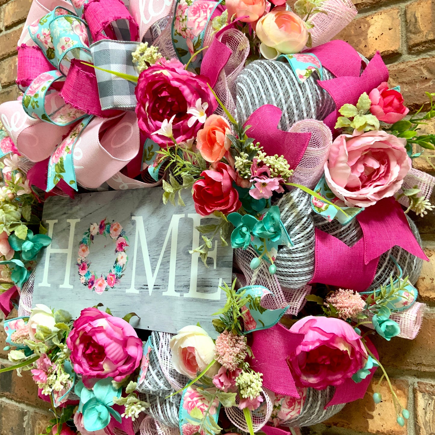 Welcome Summer Wreath, Pink Rose Wreath, French Country Decor, Rose Welcome Decor, Farmhouse Decor