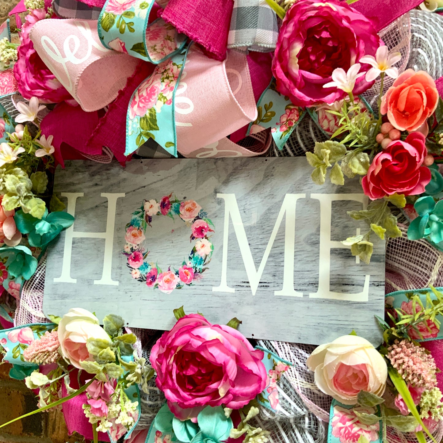 Welcome Summer Wreath, Pink Rose Wreath, French Country Decor, Rose Welcome Decor, Farmhouse Decor