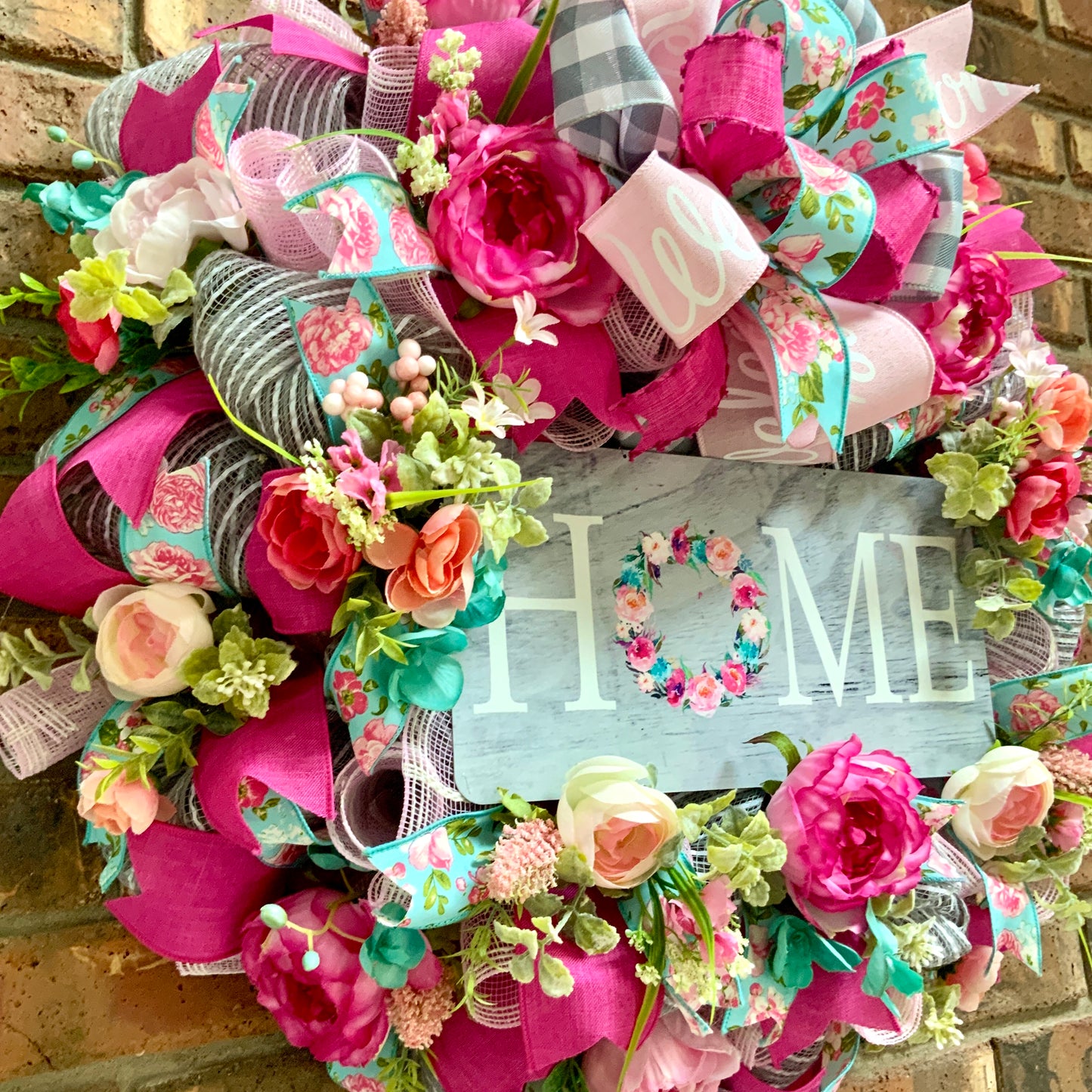 Welcome Summer Wreath, Pink Rose Wreath, French Country Decor, Rose Welcome Decor, Farmhouse Decor