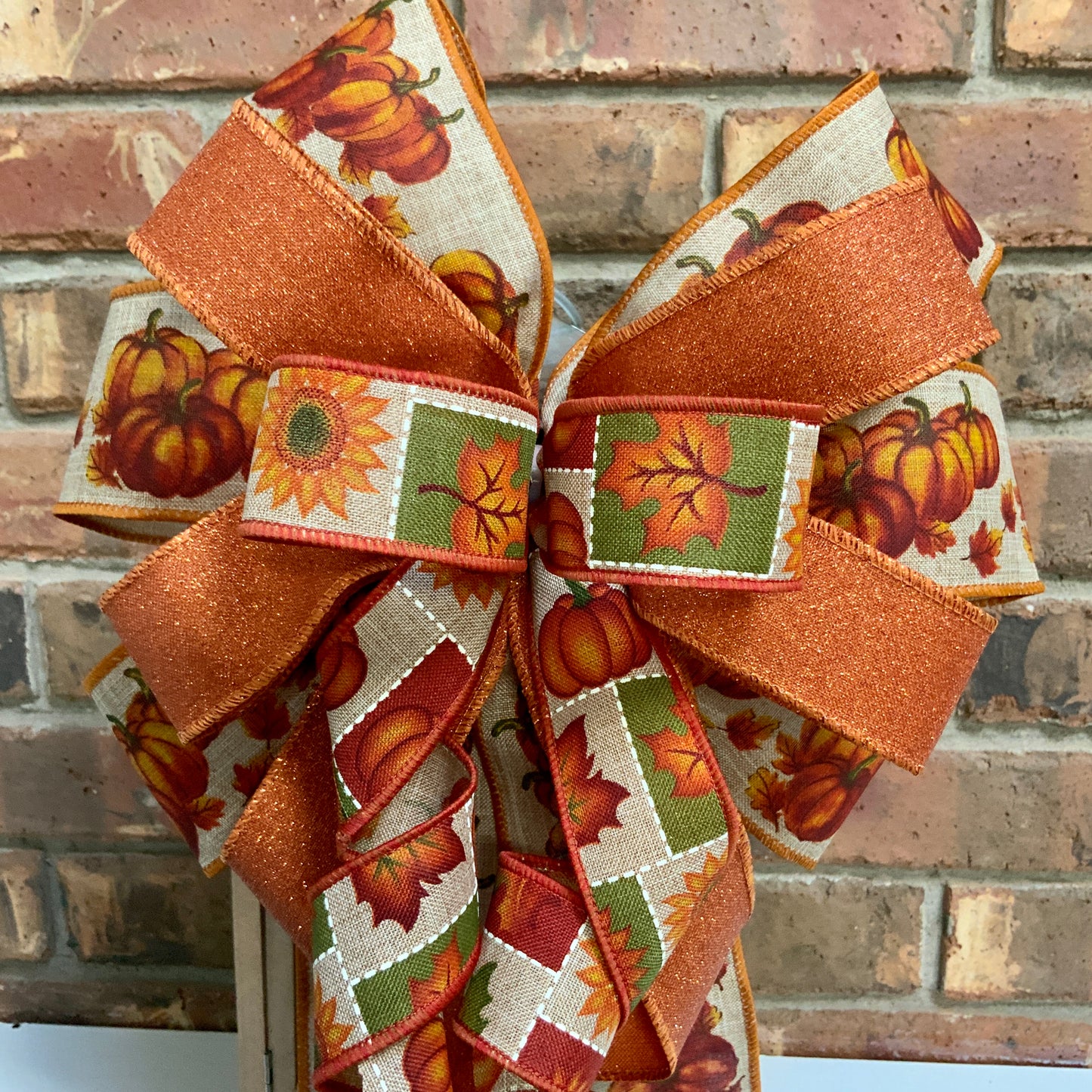 Fall Bow, Pumpkin Bow, Fall Bow For Lantern, Fall Decor, Fall Bow For Wreaths, Sconce Bow, Custom Order