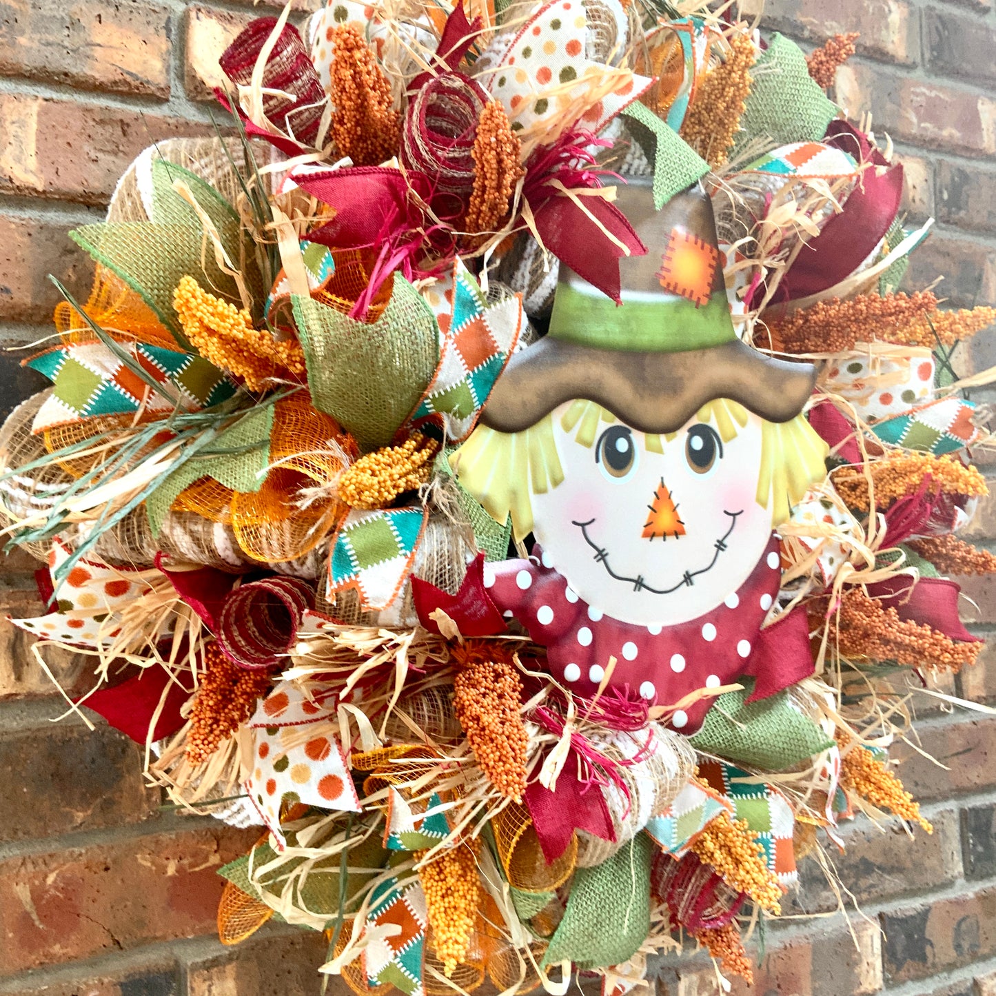 Fall Scarecrow Wreath, Fall Welcome Wreath, Fall Scarecrow Decor, Fall Wreath For Front Door, Fall Door Hanger, Fall Farmhouse Wreath, Fall Country Decor