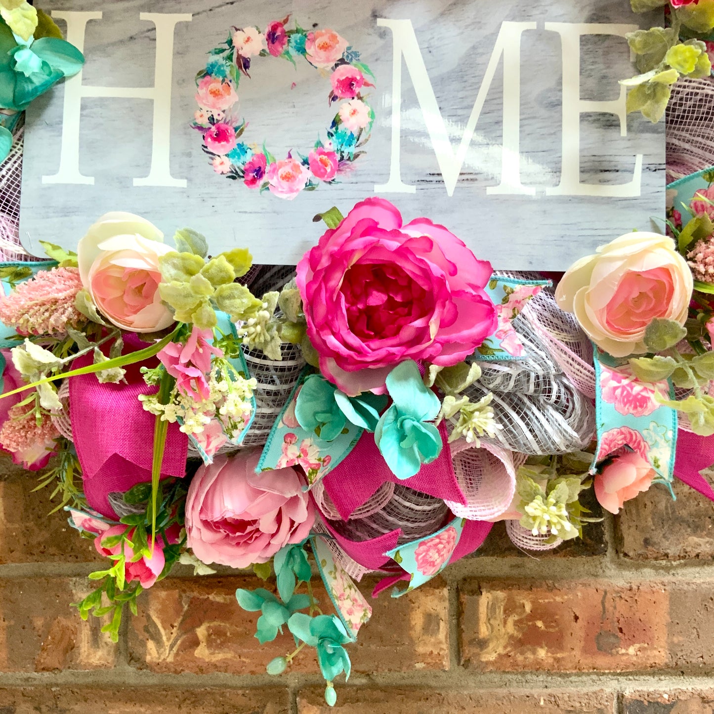 Welcome Summer Wreath, Pink Rose Wreath, French Country Decor, Rose Welcome Decor, Farmhouse Decor