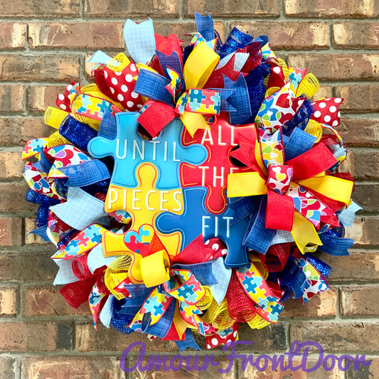 Autism Wreath, Autism Awareness Wreath, Autism Is My Super Power, Autism Door Hanger, Autism Awareness Decor, 2025