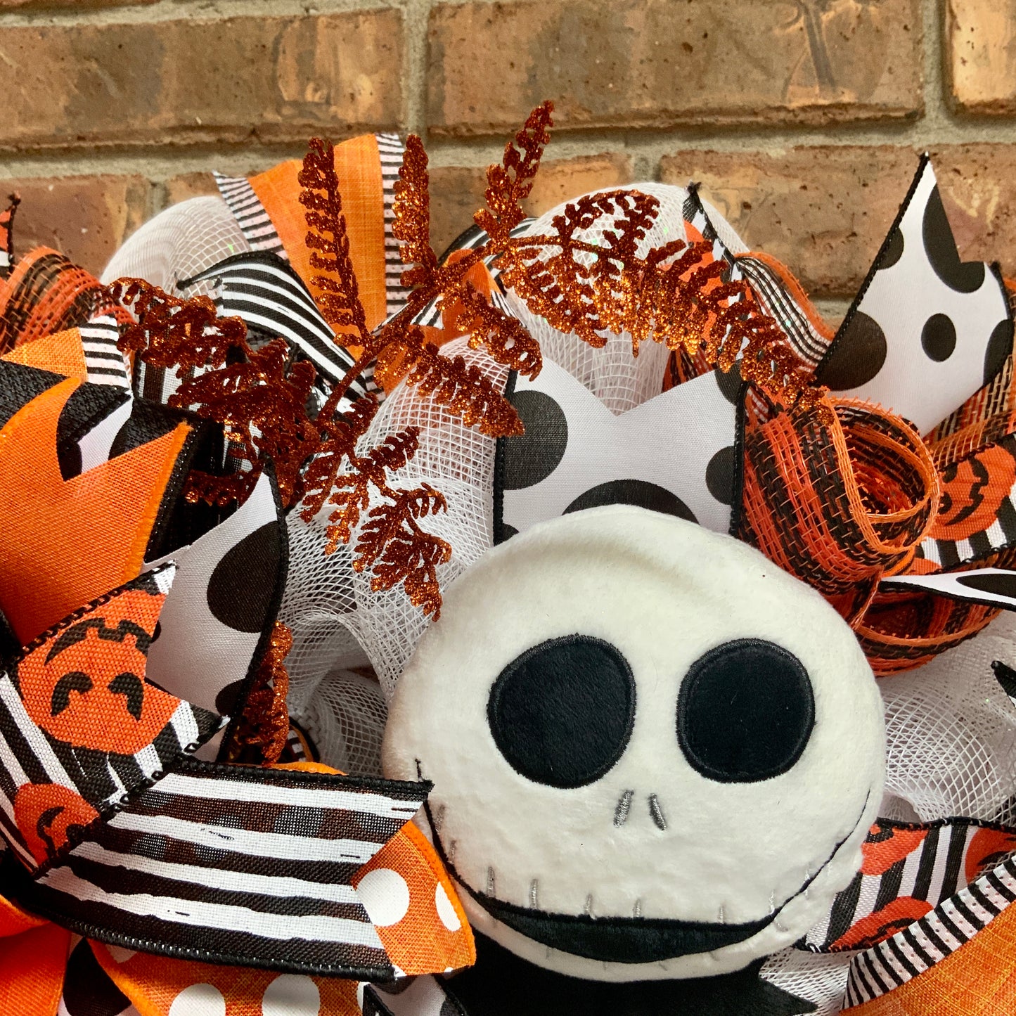 Halloween Welcome Wreath, Jack Skellington Wreath, Happy Halloween Decor, Halloween Jack Skellington Door Hanger