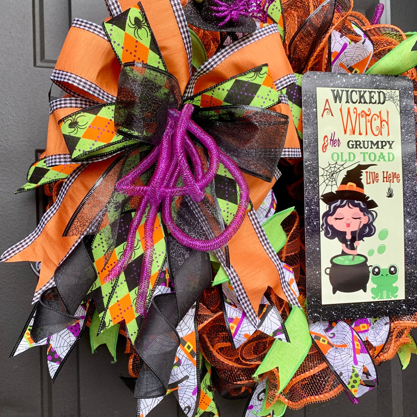 Wicked Witch Wreath, Halloween Witch Wreath, Halloween Witch Door Hanger, Witch Hat Wreath, Halloween Wreath, Halloween Welcome Wreath