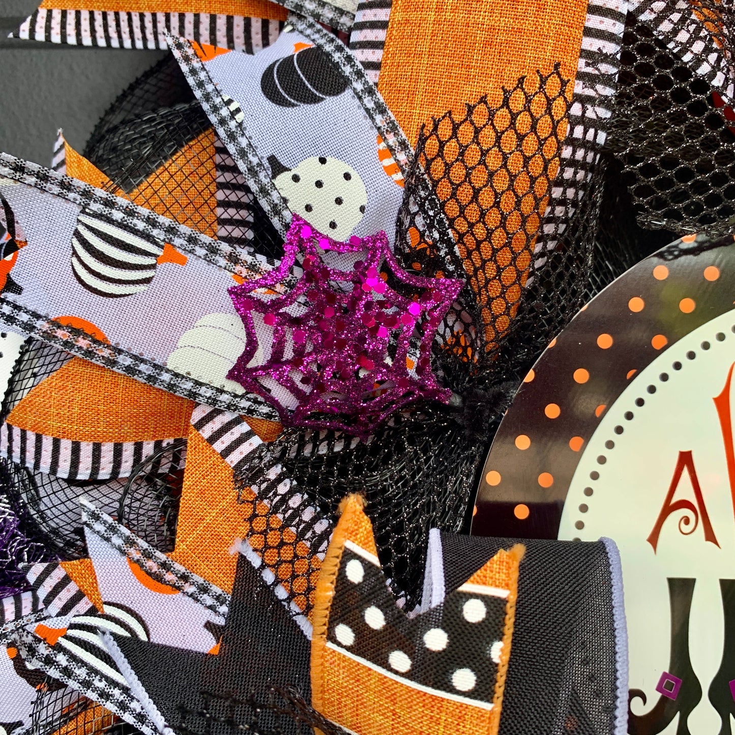 Halloween Witch Wreath, Halloween Witch Wreath, Witch Door Hanger, Halloween Pancake Wreath