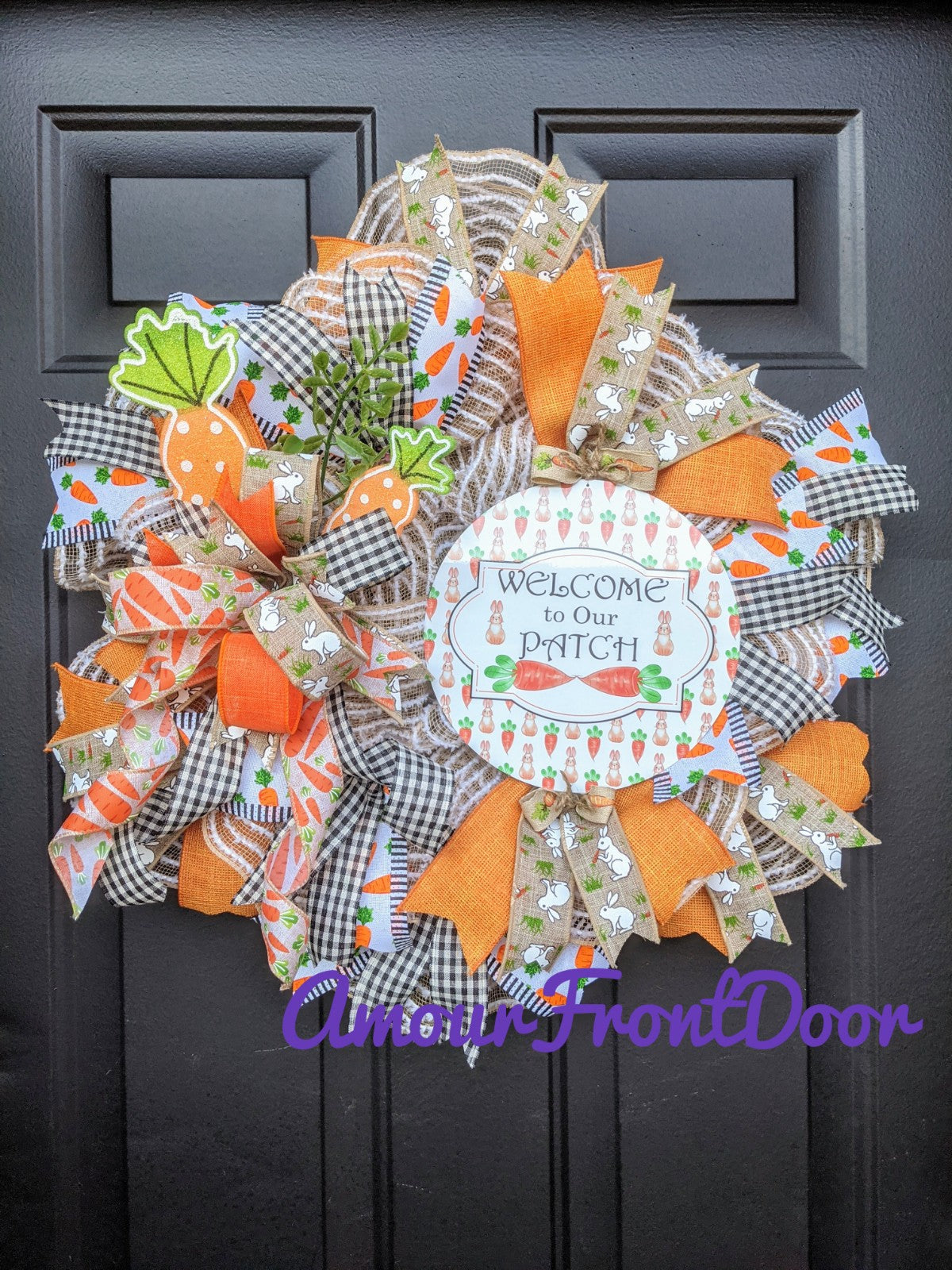Easter Welcome Wreath, Easter Carrot Wreath, Easter Carrot Wreath, Easter Pancake Wreath, Happy Easter Wreath