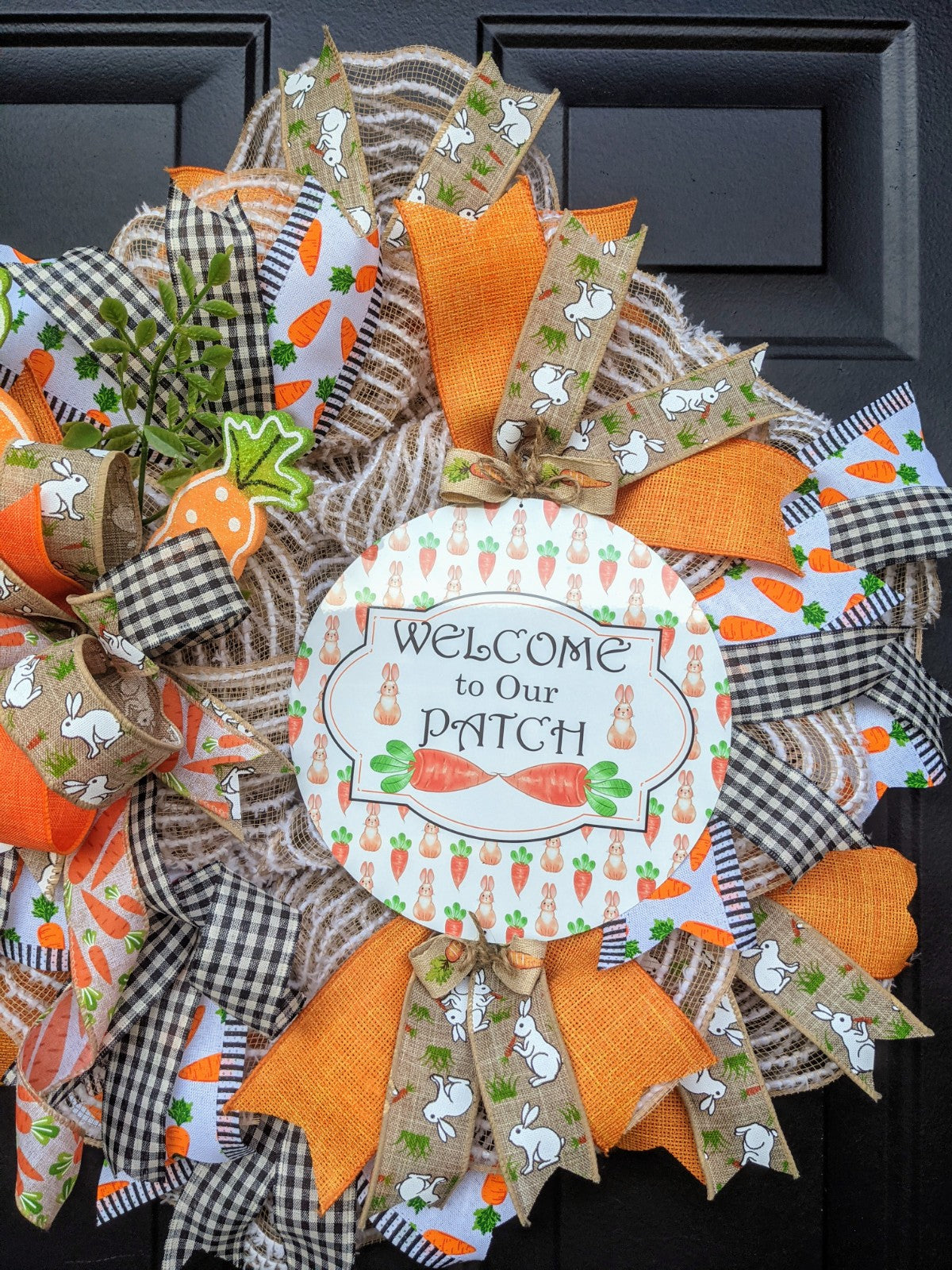 Easter Welcome Wreath, Easter Carrot Wreath, Easter Carrot Wreath, Easter Pancake Wreath, Happy Easter Wreath