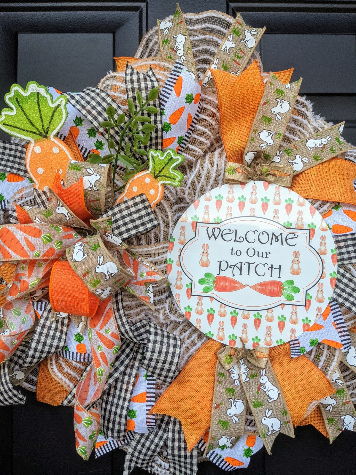 Easter Welcome Wreath, Easter Carrot Wreath, Easter Carrot Wreath, Easter Pancake Wreath, Happy Easter Wreath