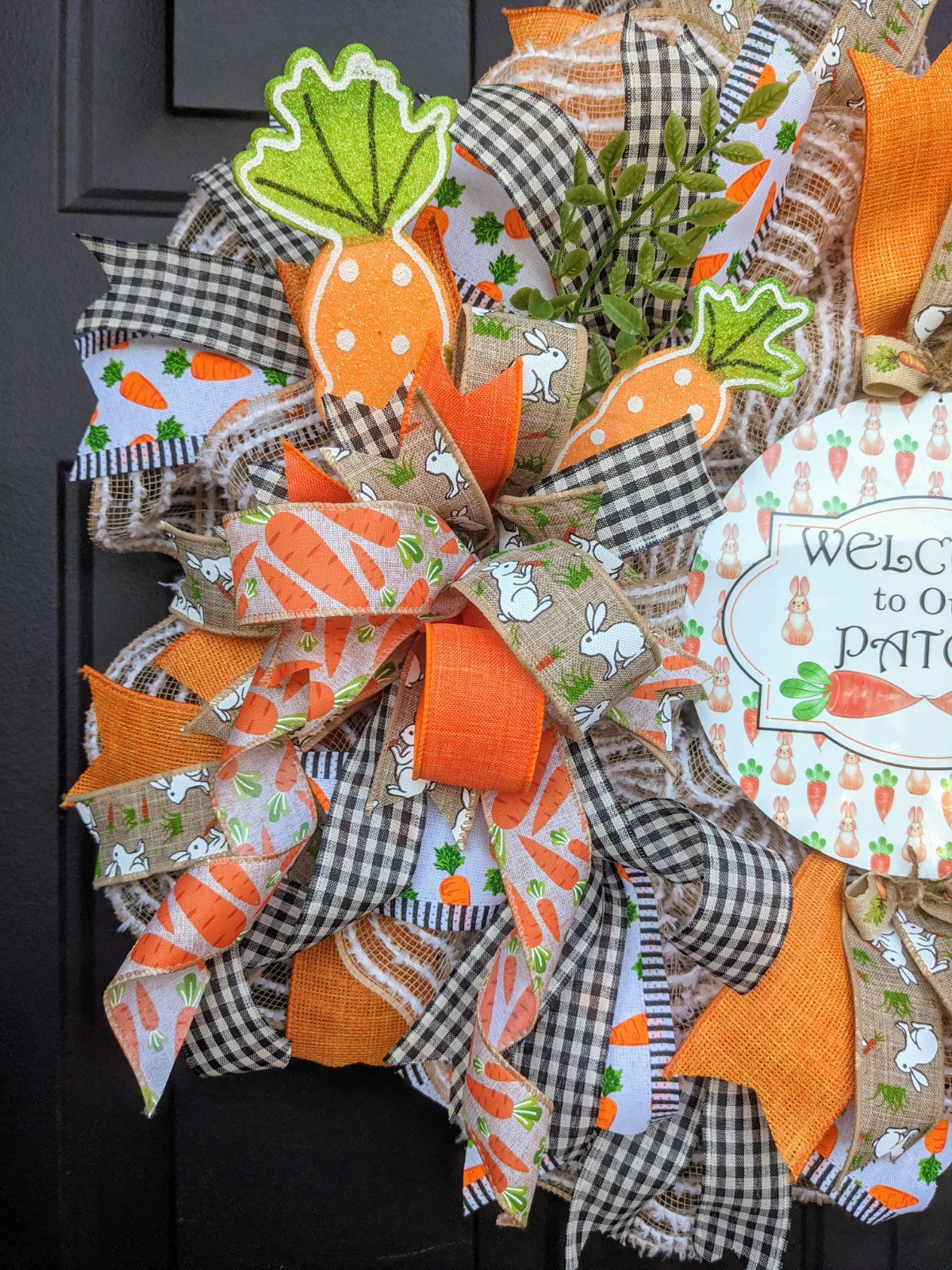Easter Welcome Wreath, Easter Carrot Wreath, Easter Carrot Wreath, Easter Pancake Wreath, Happy Easter Wreath