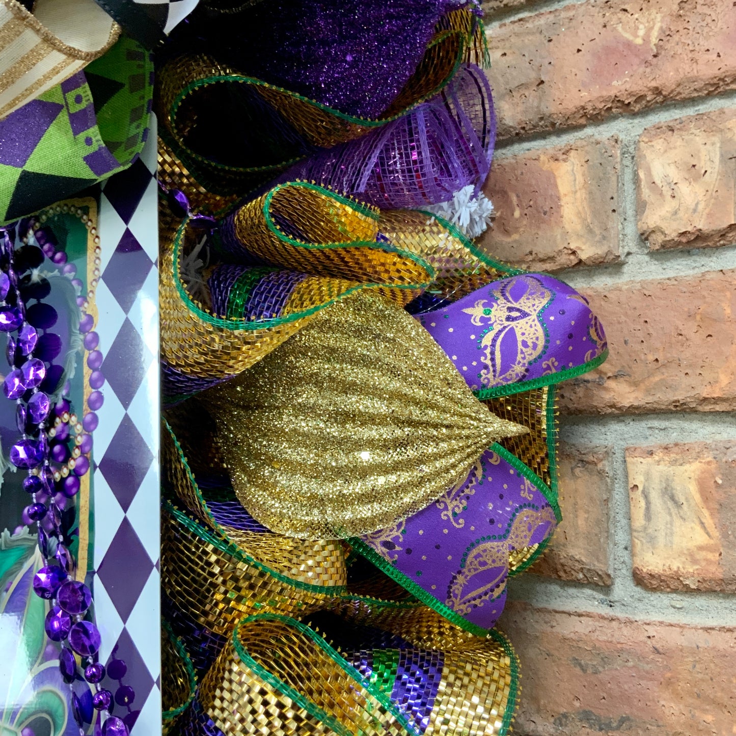 Mardi Gras Swag, Mardi Gras Wreath, Mardi Gras Door Hanger, Mardi Gras Door Wreath, Mardi Gras Decorations, Mardi Gras Decor