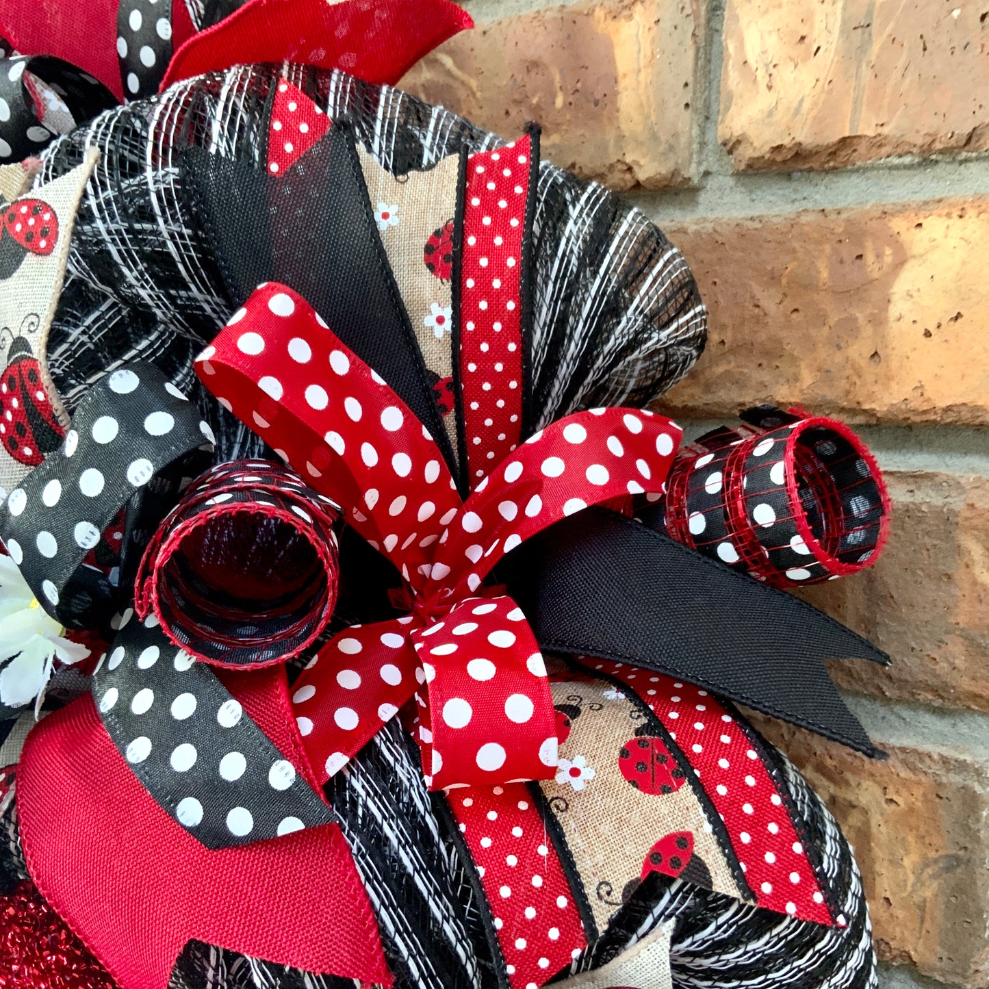 Lady Bug Wreath, LadyBug Lane Wreath For Front Door, Summer LadyBug Wreath, Lady Bug Decor, LadyBug Decor, Large Summer Wreath