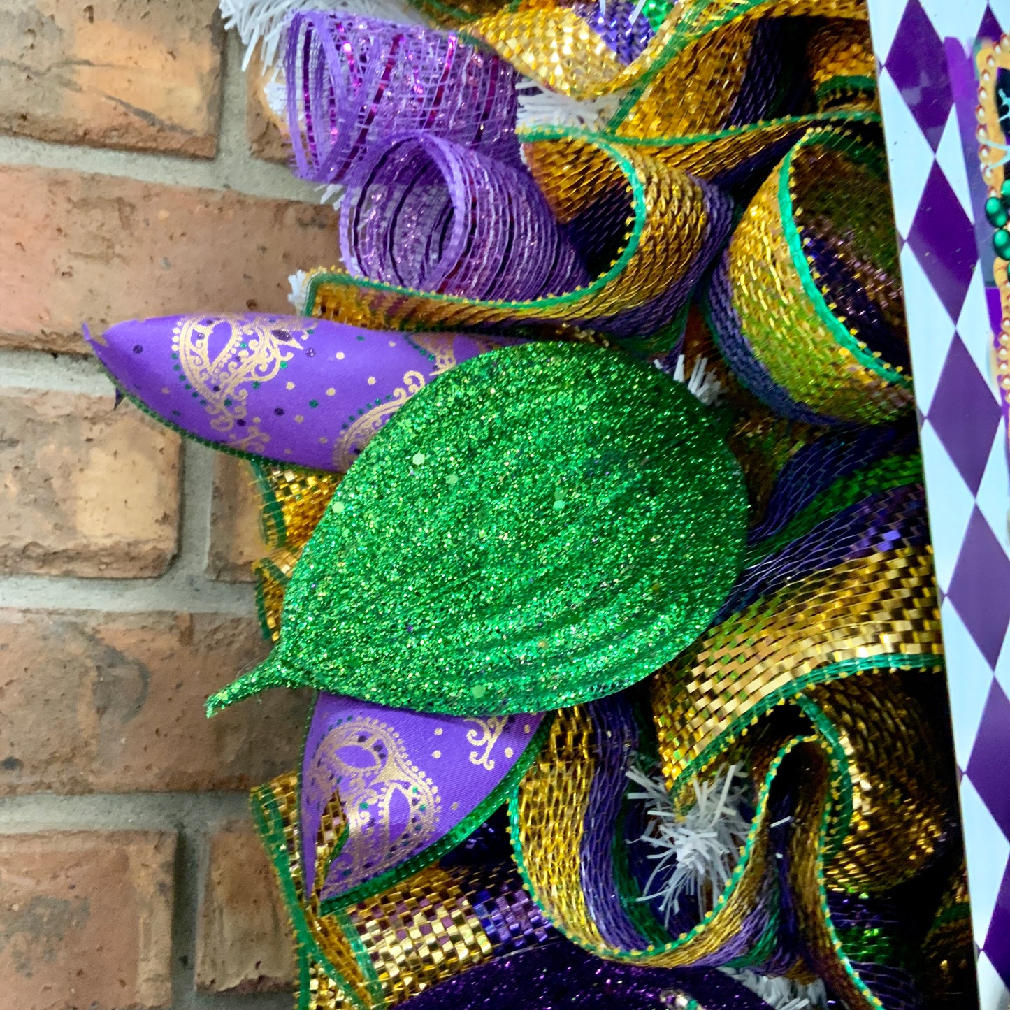 Mardi Gras Swag, Mardi Gras Wreath, Mardi Gras Door Hanger, Mardi Gras Door Wreath, Mardi Gras Decorations, Mardi Gras Decor