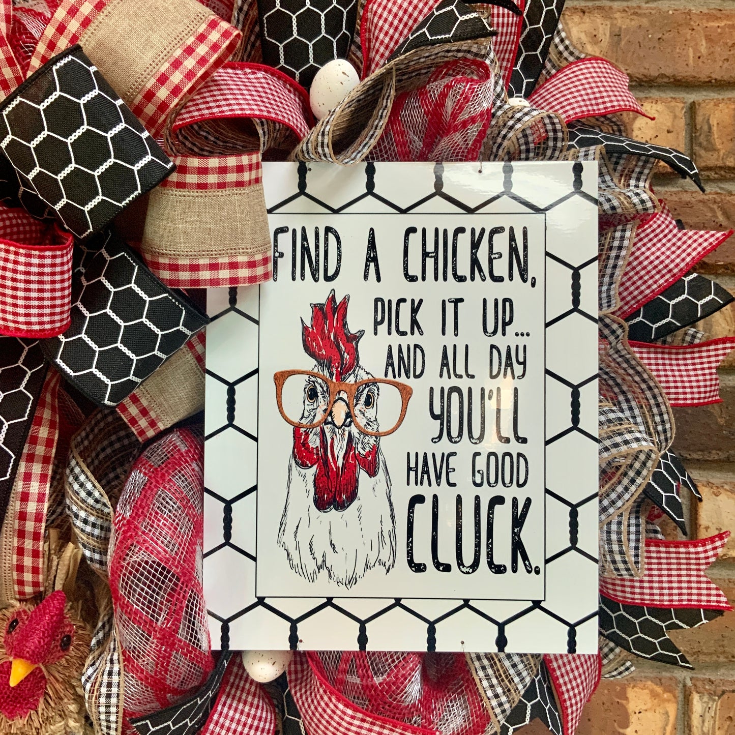 Chicken Wreath, Rooster Farmhouse Wreath, Farm Country Wreath, Chicken Coop Wreath, Chicken Country Decor