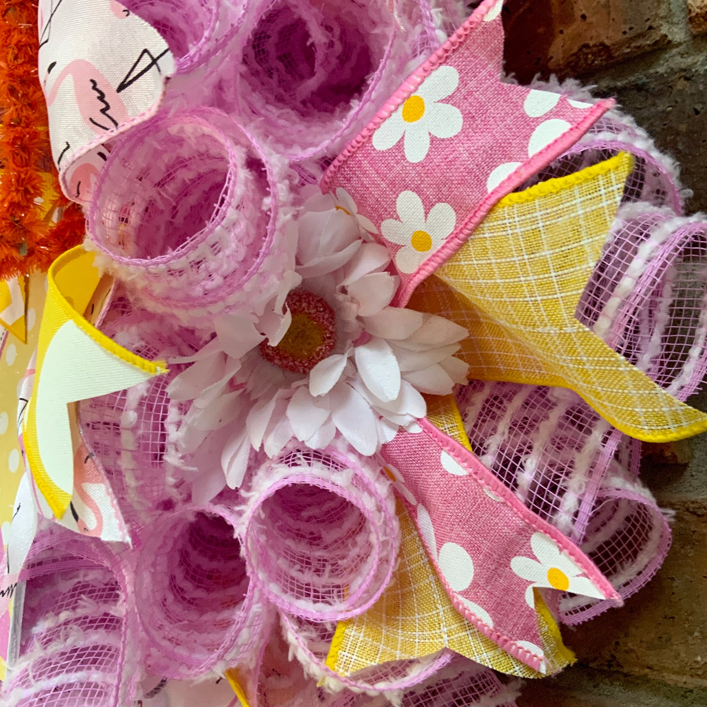 Pink Flamingo Wreath, Flamingo Wreath For Front Door, Pink Flamingo Decor, Flamingo Door Hanger