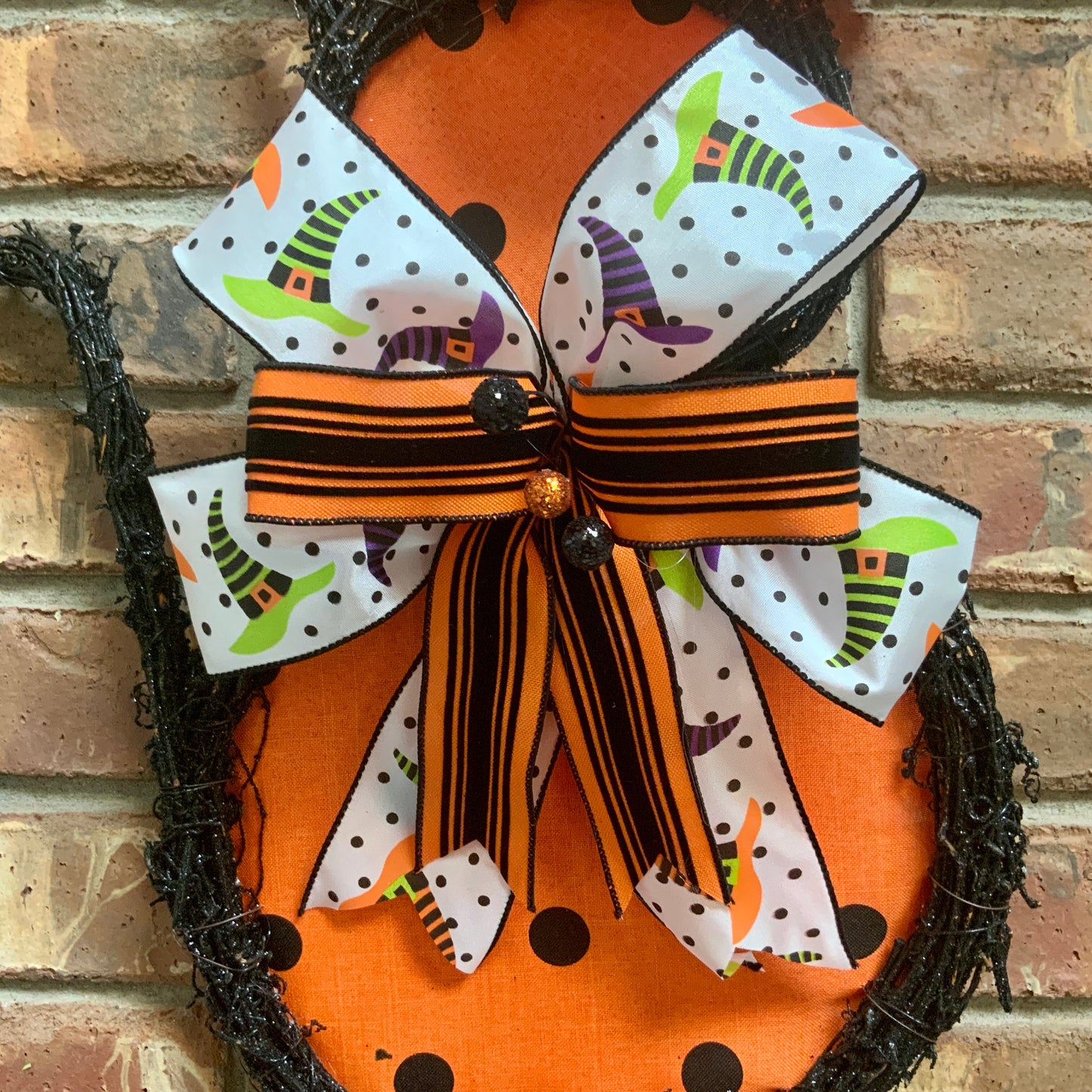 Halloween Cat Door Hanger, Halloween Cat Wreath, Witch Cat Decor, Cat Wreath For Halloween