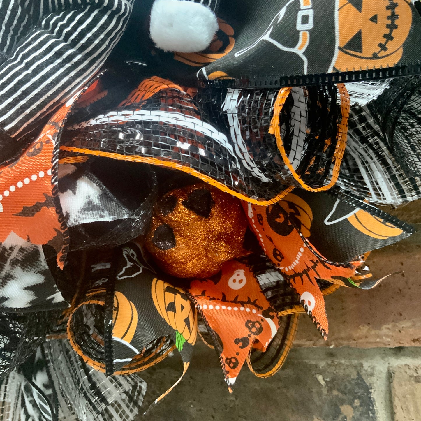 Jack Skellington Wreath, Jack Skellington Door Hanger, Halloween Wreath For Front Door, Halloween Pumpkin Wreath, Jack Skellington Decor