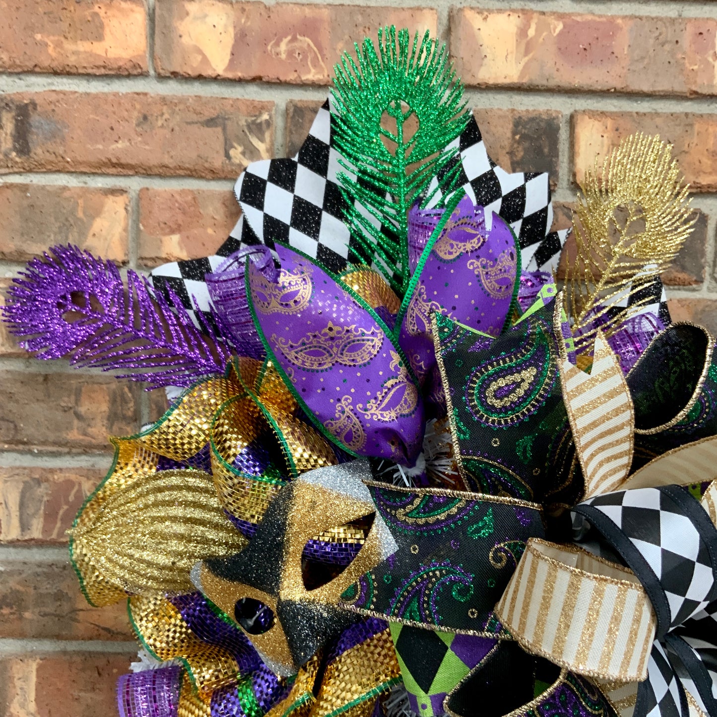 Mardi Gras Swag, Mardi Gras Wreath, Mardi Gras Door Hanger, Mardi Gras Door Wreath, Mardi Gras Decorations, Mardi Gras Decor