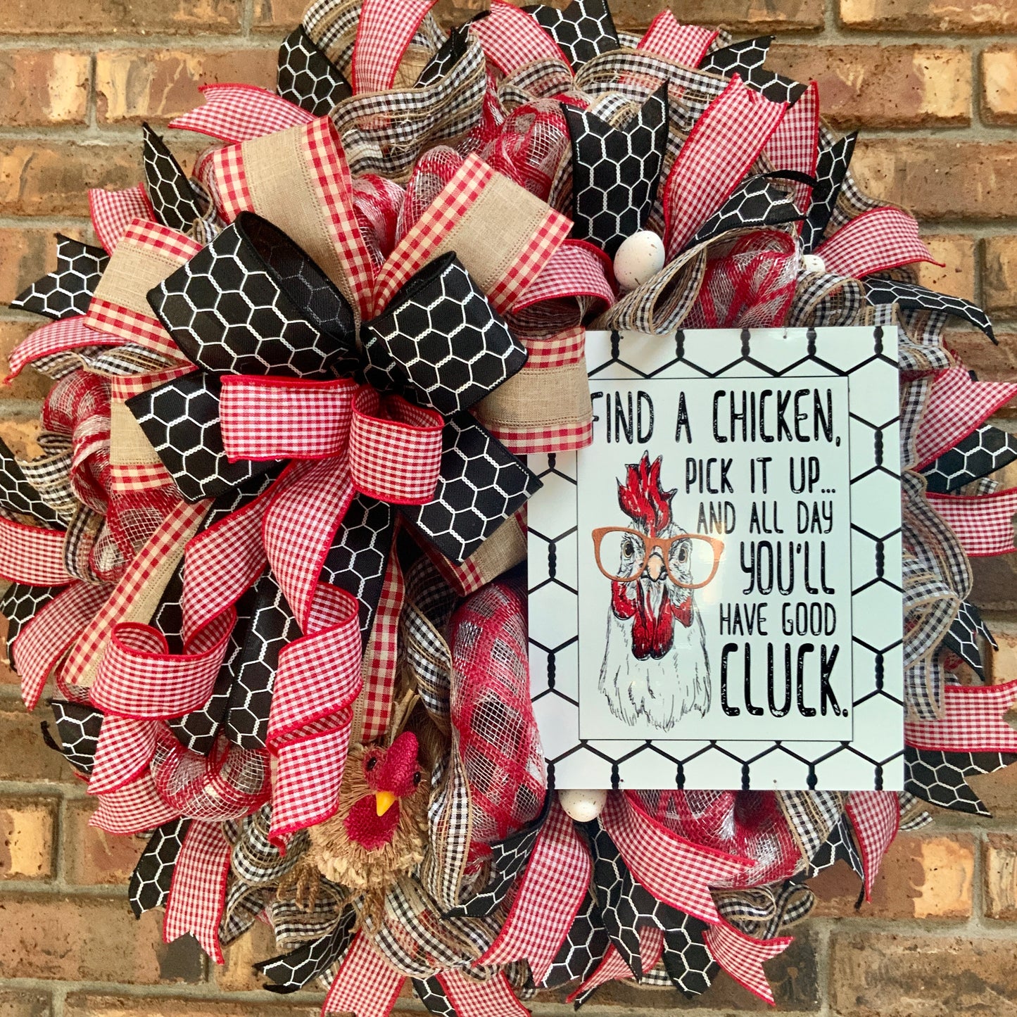 Chicken Wreath, Rooster Farmhouse Wreath, Farm Country Wreath, Chicken Coop Wreath, Chicken Country Decor